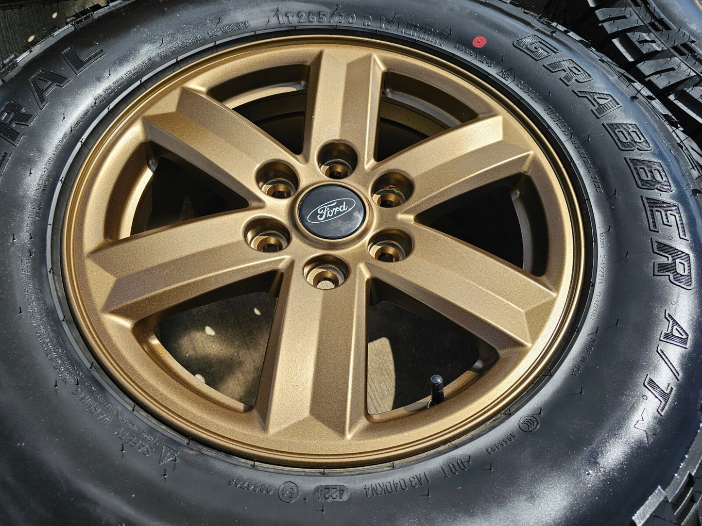 17" Ford F-150 OEM BRONZE Tremor rims wheels tires 10339 A/T 2024 2025 NEW