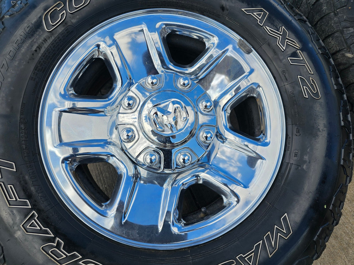 18" Dodge Ram 2500 3500 STEEL chrome OEM 2473 wheels rims tires MASTERCRAFT ATX2