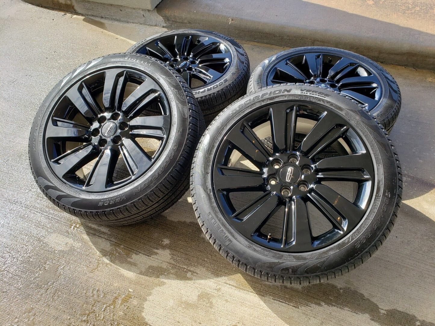22" Lincoln Navigator OEM rims wheels Black Label 95384 10496 tires NEW