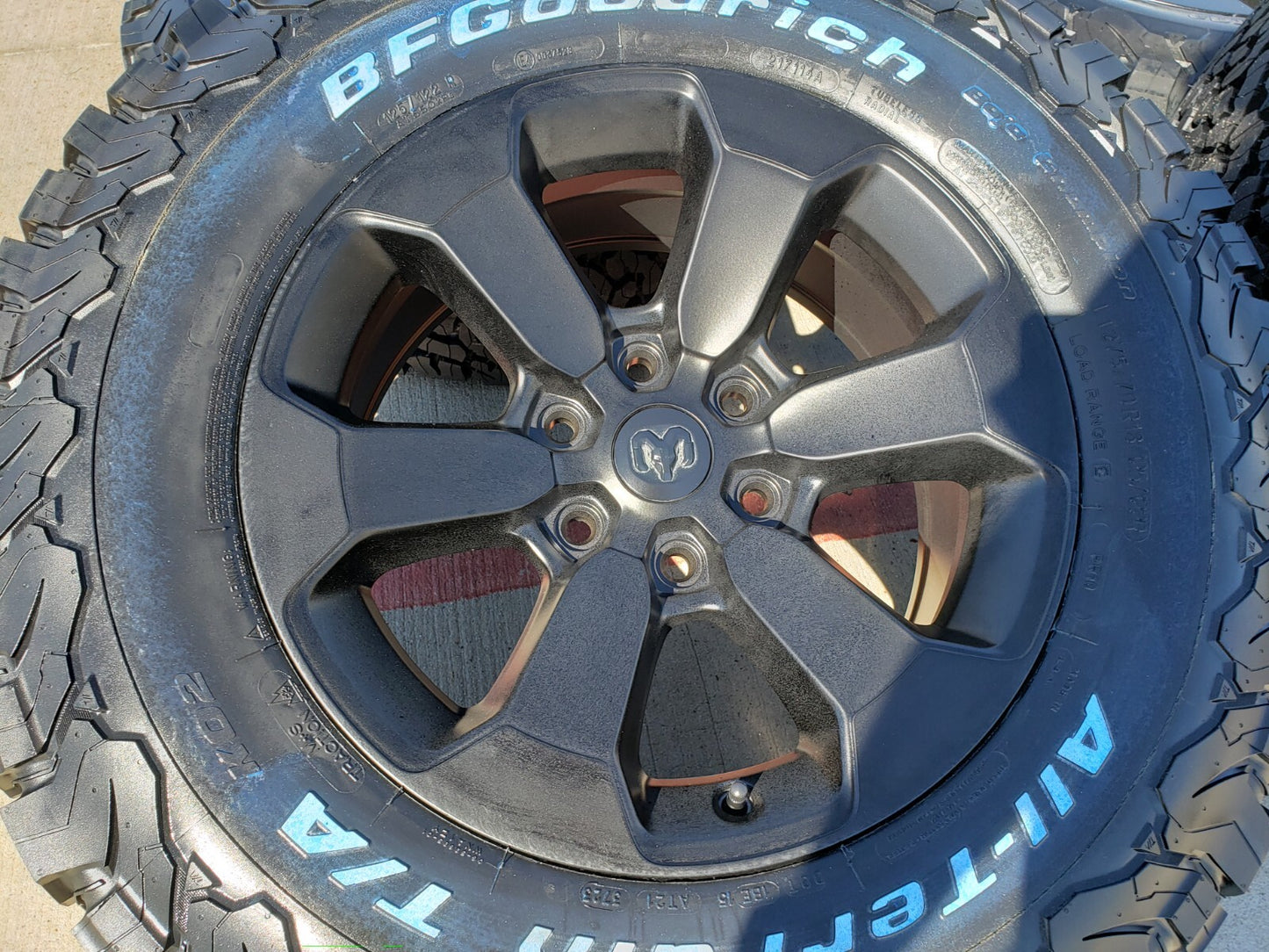 18" Dodge Ram 1500 Rebel Black OEM 2671 wheels rims NEW 33" BFG