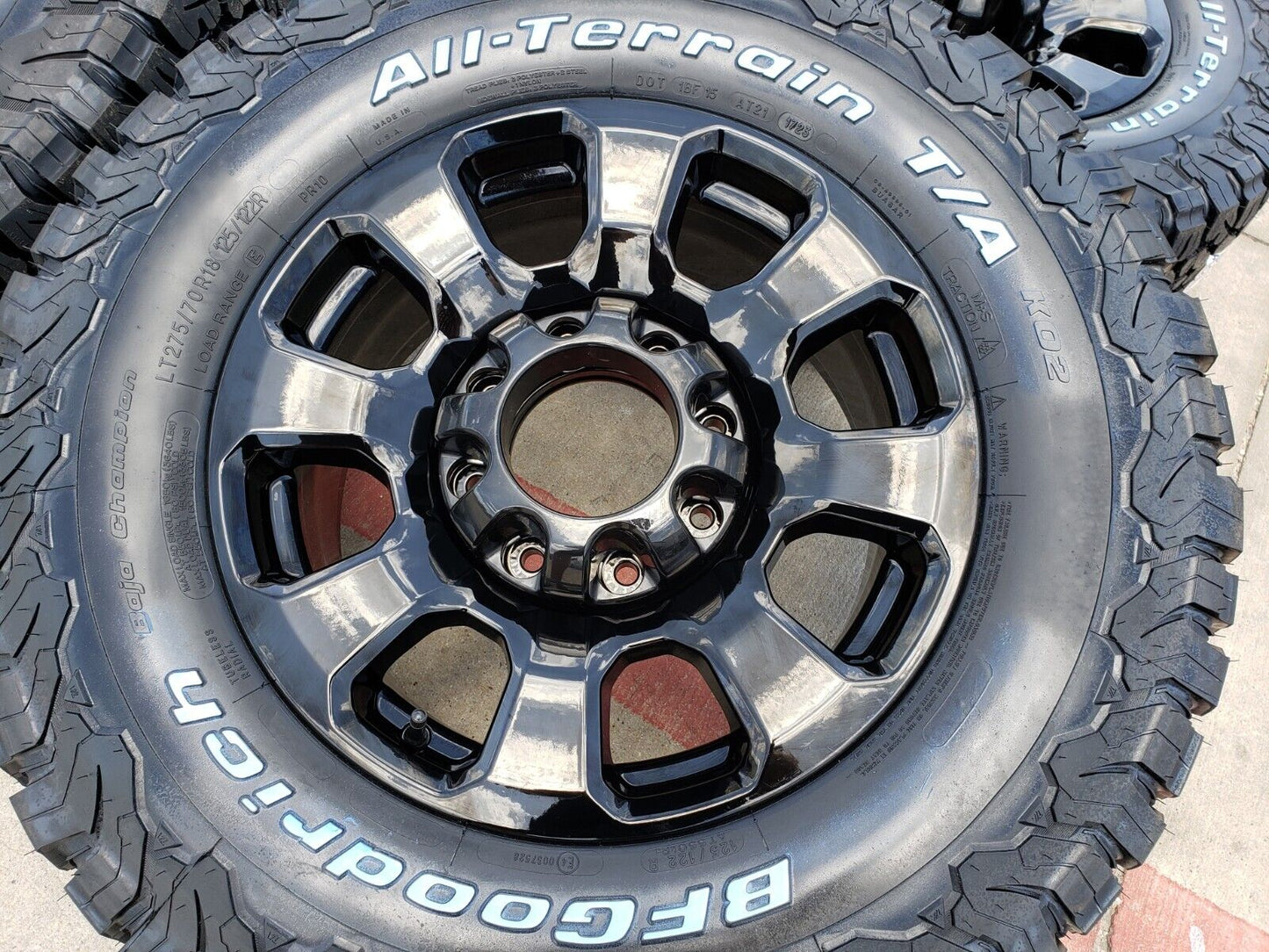 18" Ford F-250 F-350 TREMOR OEM wheels black 10481 tires BFG 2024 2025 NEW