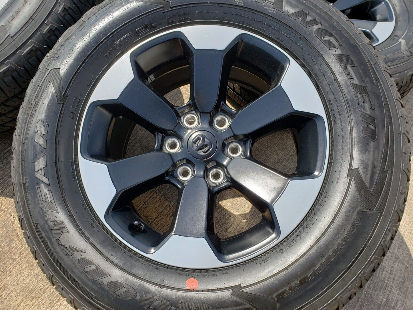 18" Dodge Ram 1500 Rebel Black OEM wheels rims 2671 tires NEW