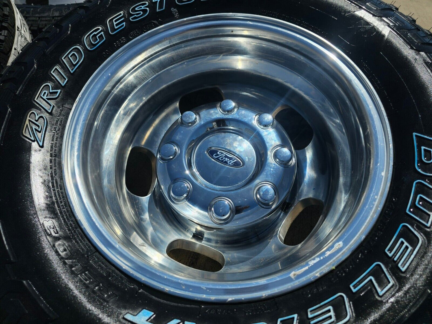 17" Ford F-350 Dually OEM 14077 14078 rims wheels 2024 2025 BRIDGESTONE A/T NEW