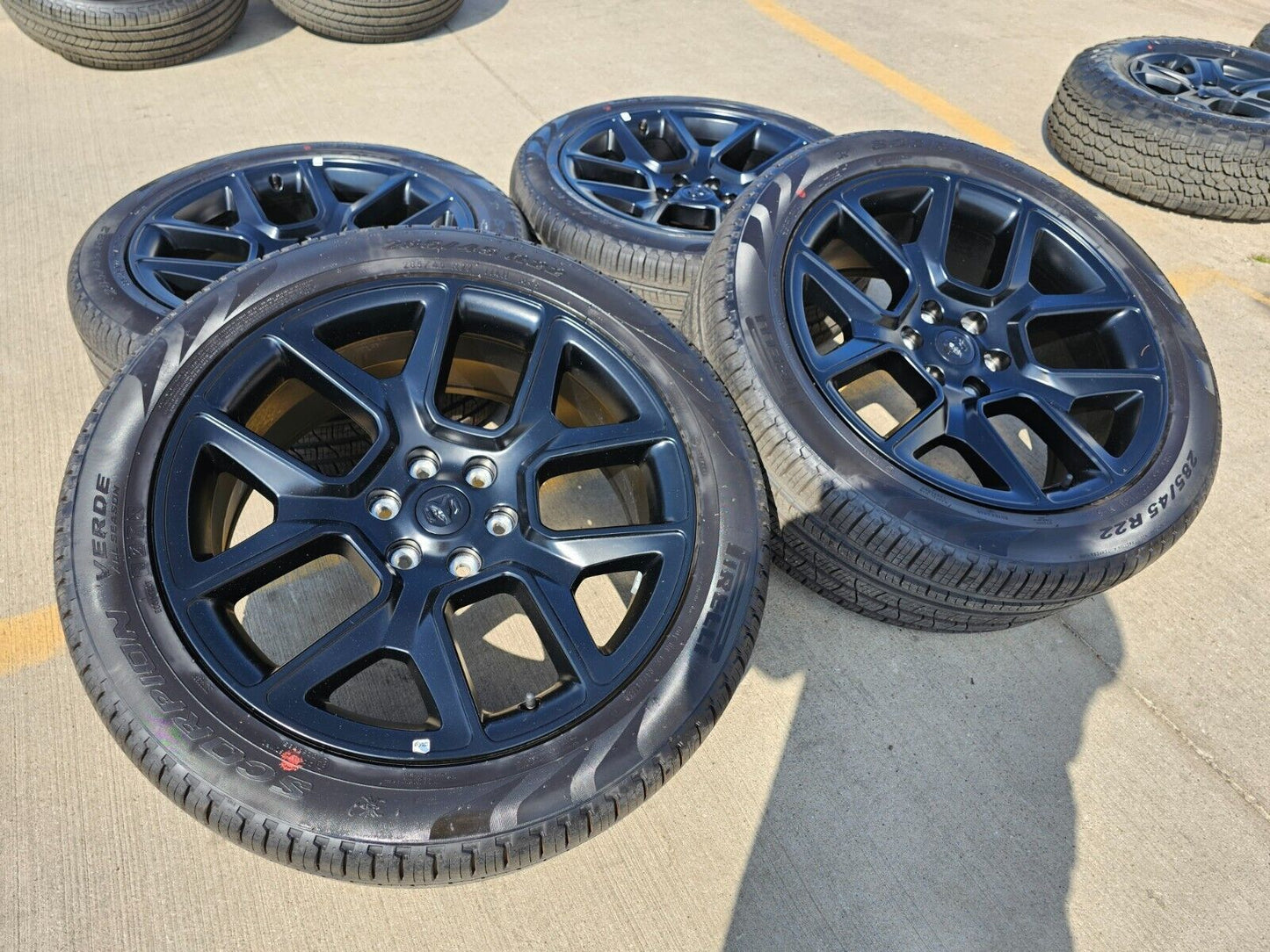 22" Dodge Ram 1500 OEM LIMITED Laramie wheels rims black 2725 2684 2024 2025 NEW