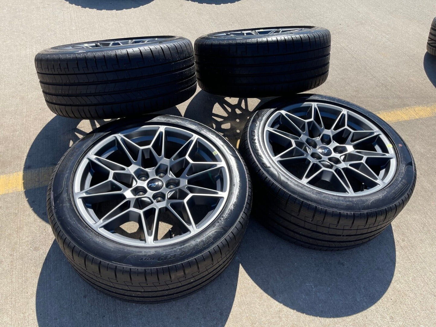 19" Ford Mustang GT Performance Track Pack OEM wheels rims 2023 2024 2025 NEW