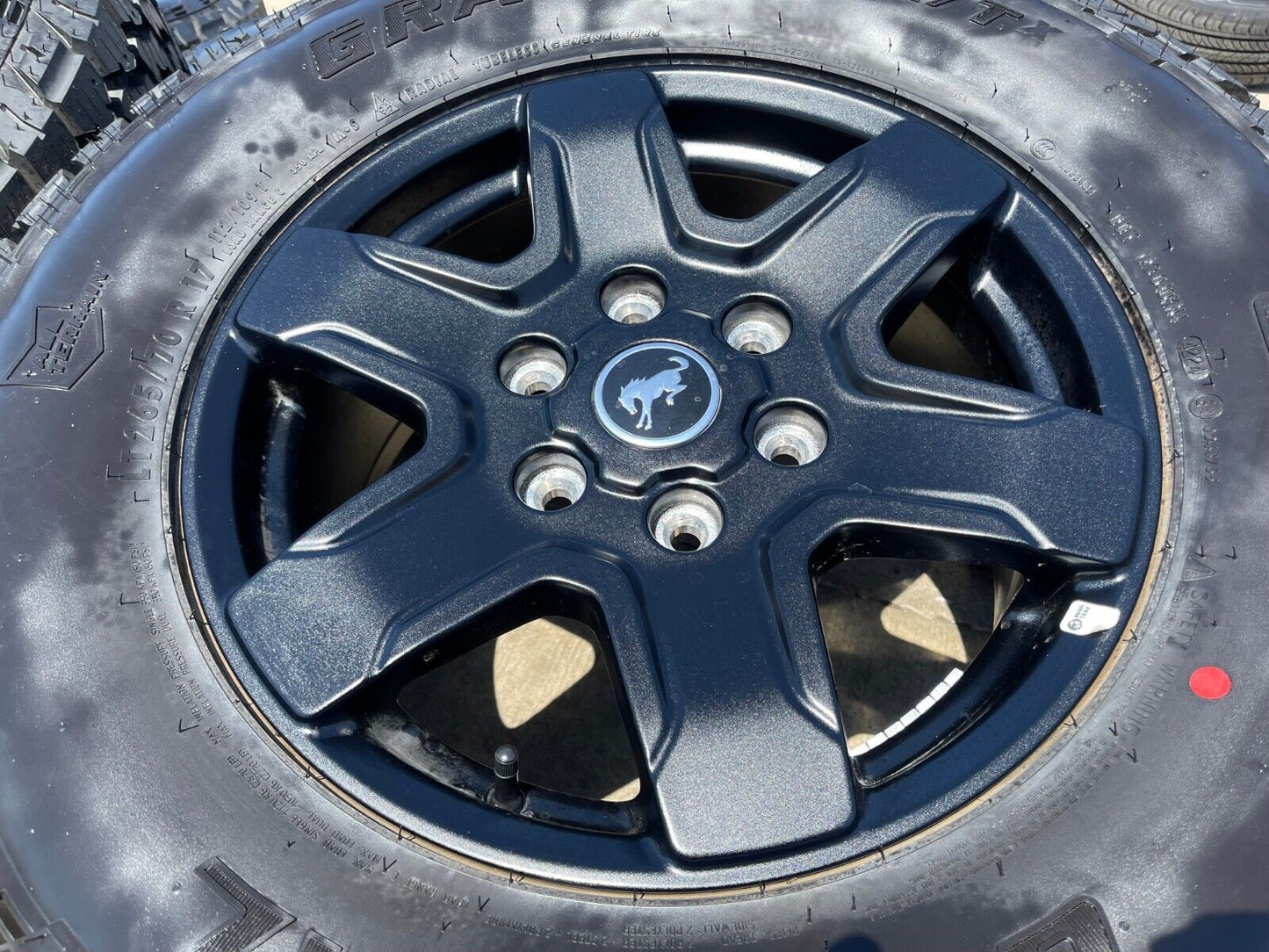 17" Ford Bronco wheels rims 95292 10383 SASQUATCH Ranger 2022 2023 2024 2025 NEW