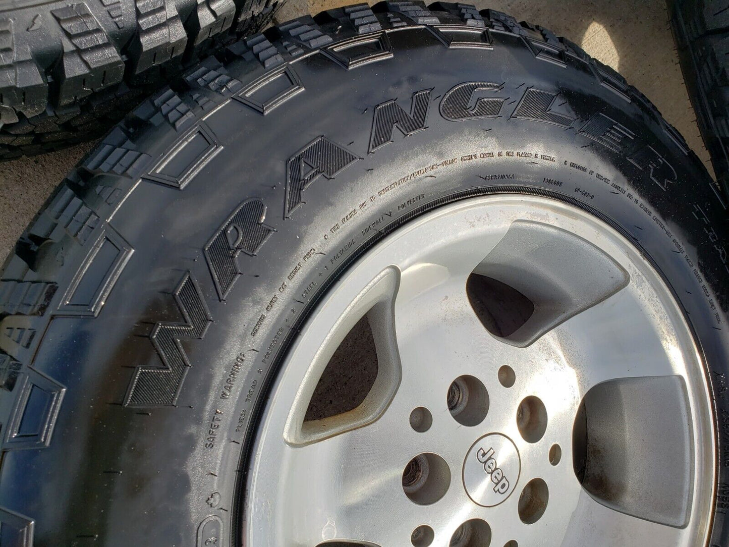 15" Jeep Wrangler wheels rims 9024 5x4.5 1997 1998 1999 2000 2001 NEW A/T tires