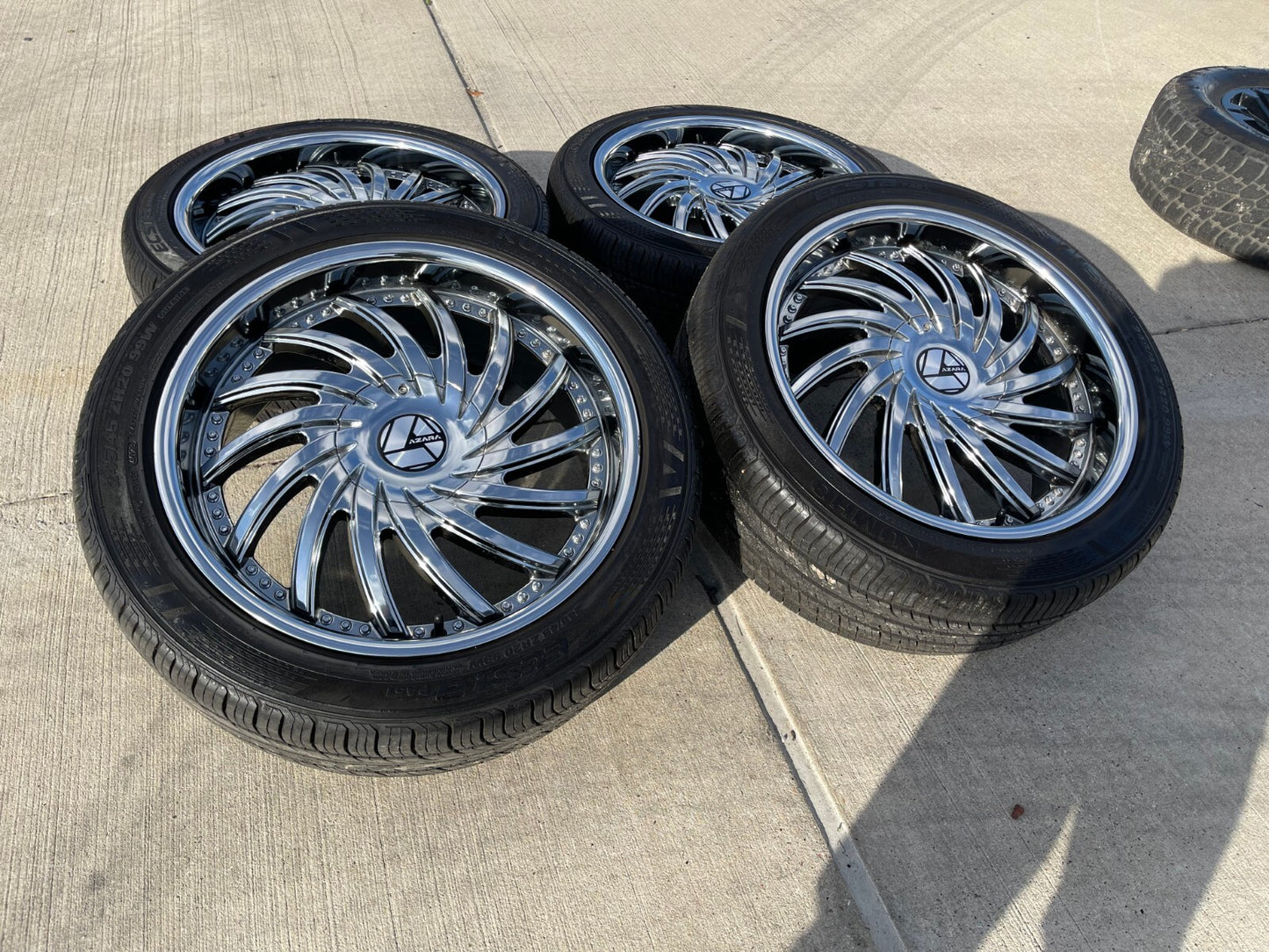 20x8.5 Arza TD221 wheels rims 5x112 5x114.3 5x4.5 Camry Sienna Rav4 Charger