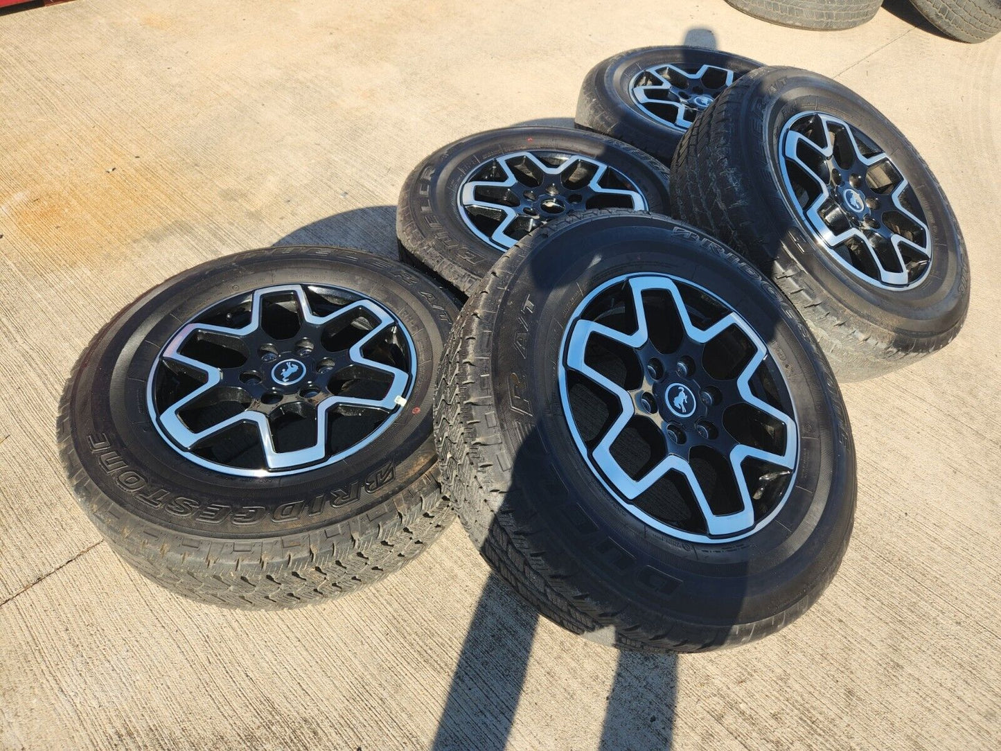18" Ford Bronco wheels rims black 10389 Ranger tires 2022 2023 2024 2025