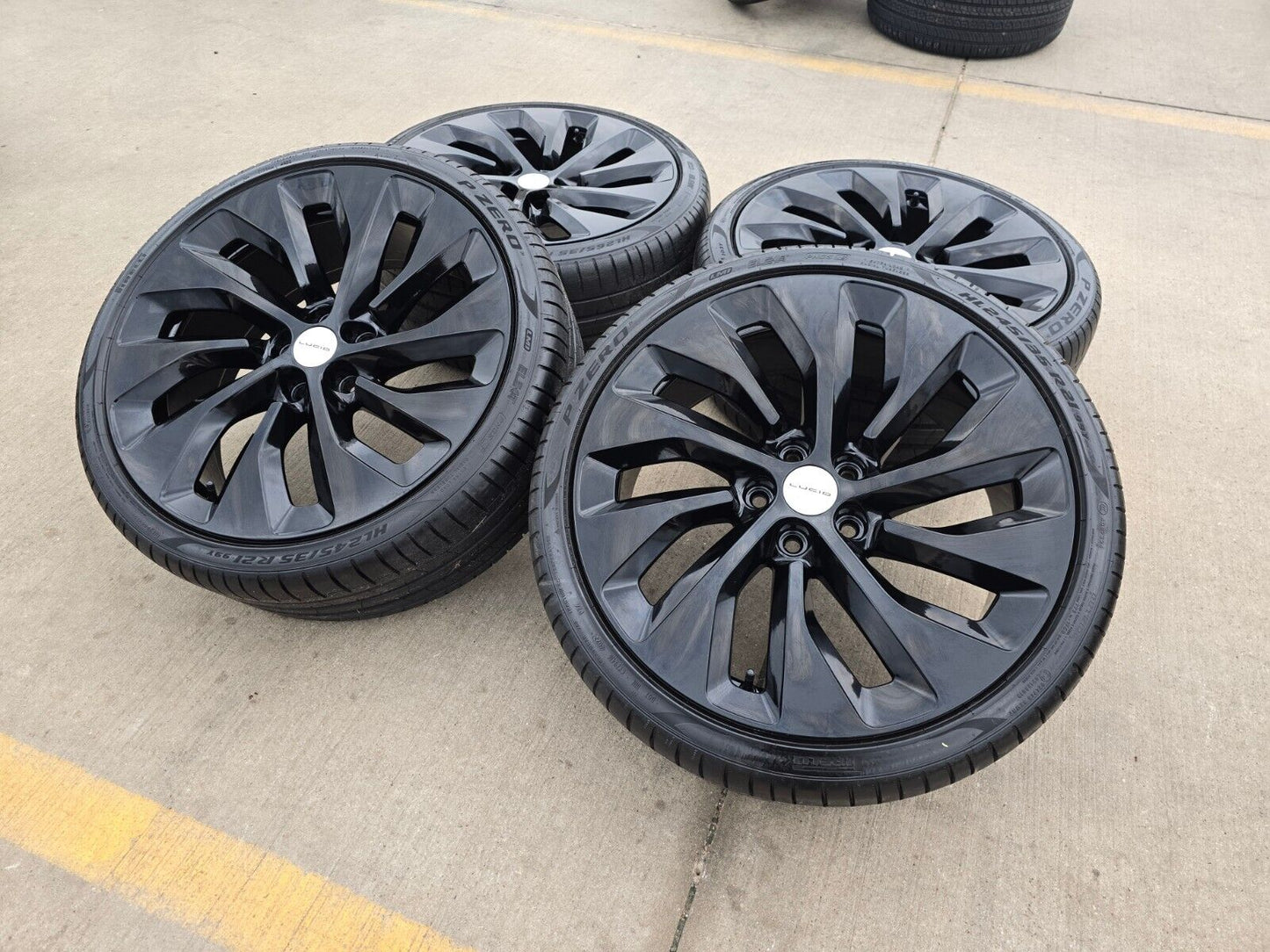 21" Lucid Air OEM Grand Touring black wheels rims 2022 2023 2024 2025 2026 NEW
