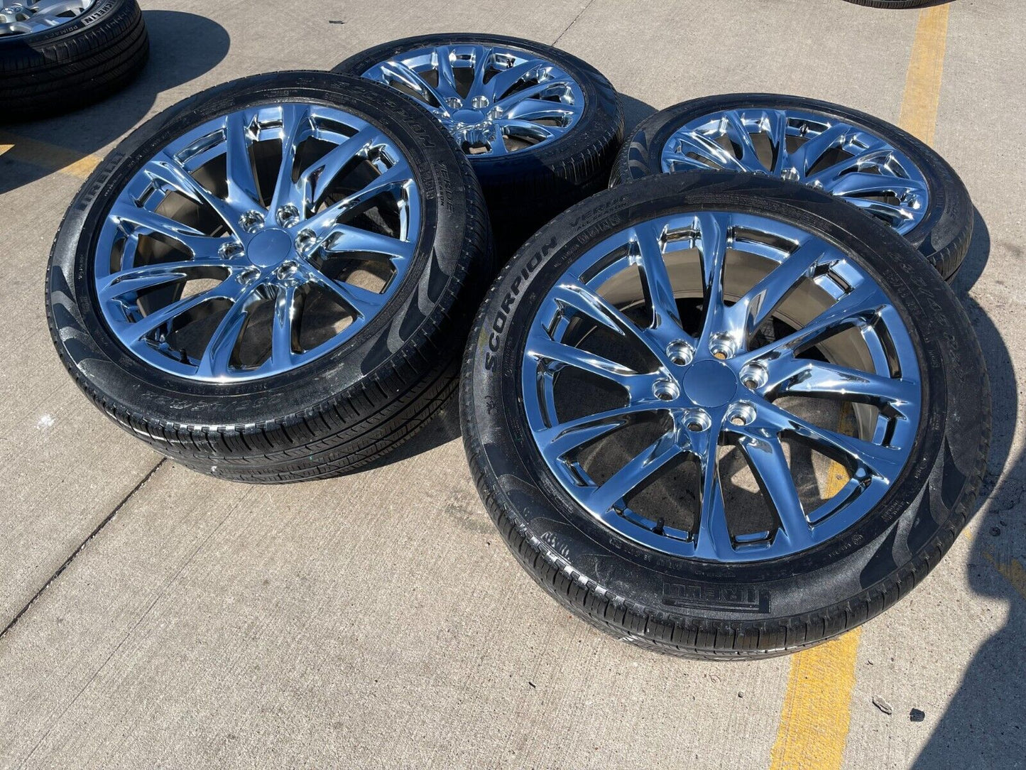 22" Cadillac Escalade Chevy Tahoe OEM Replica 95027 Chrome wheels rims 2023 2024