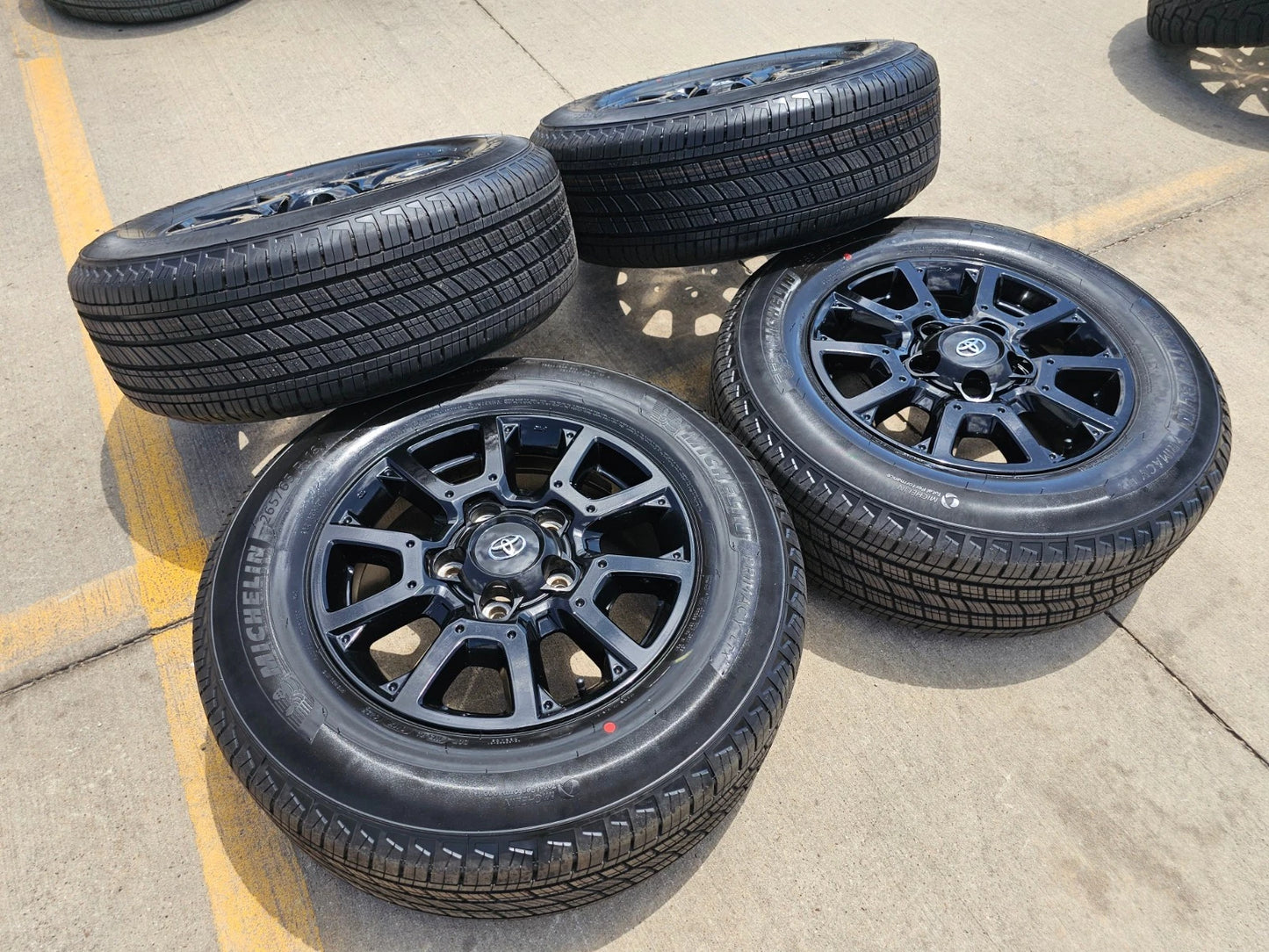 18" Toyota Tundra Sequoia TRD PRO black OEM wheels rims 75157 NEW MICHELIN