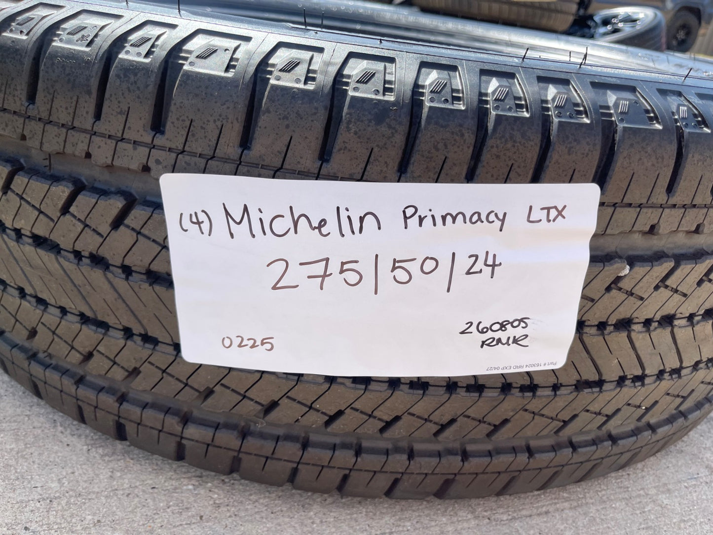 (4) 275/50/24 Michelin Primacy LTX tires 275/50R24 LT 10 PLY 121S NEW TAKE OFFS