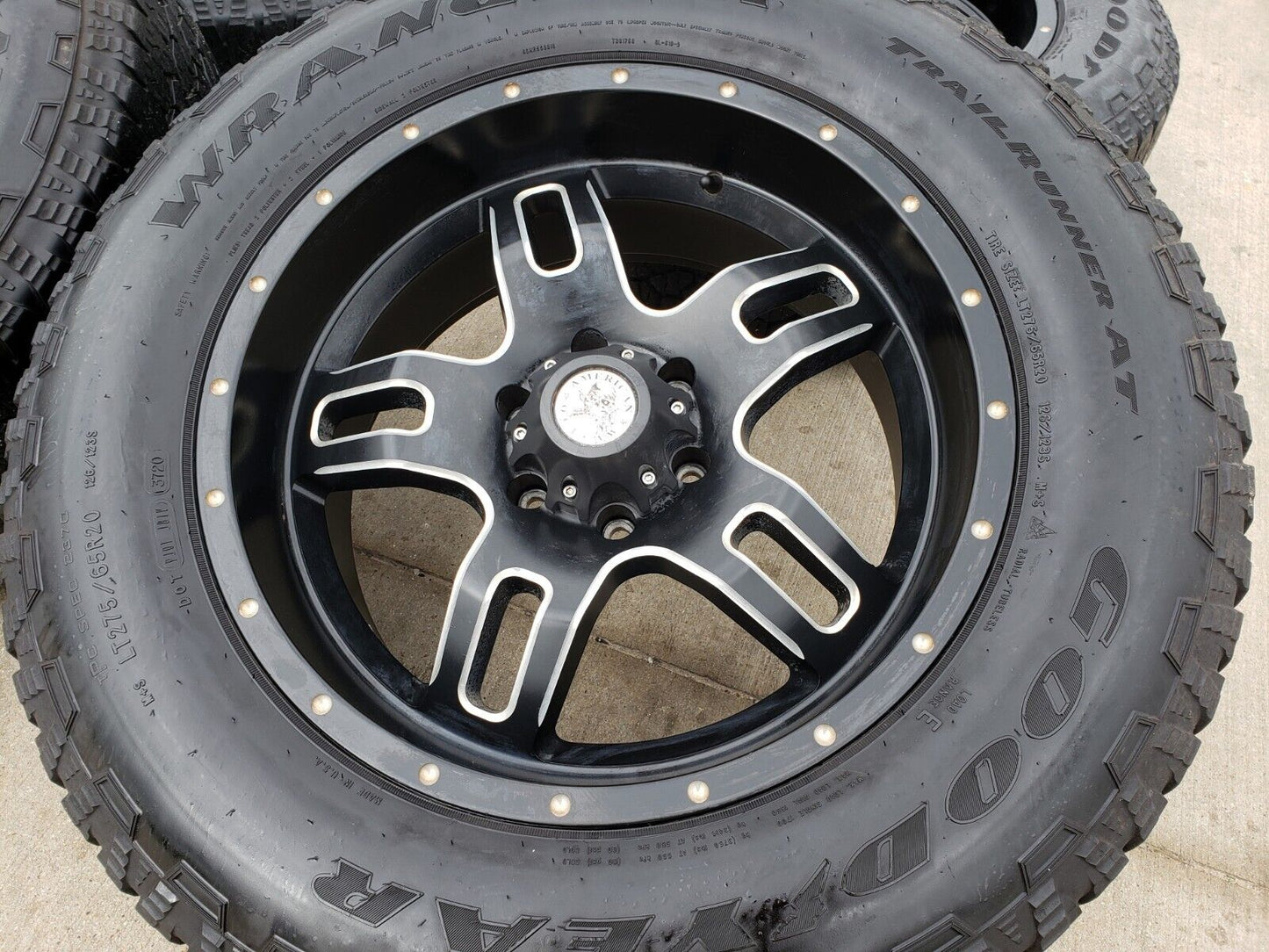 20x9 American Outlaw Chevy Silverado RAM Tacoma wheels rims 6x139 6x5.5 tires