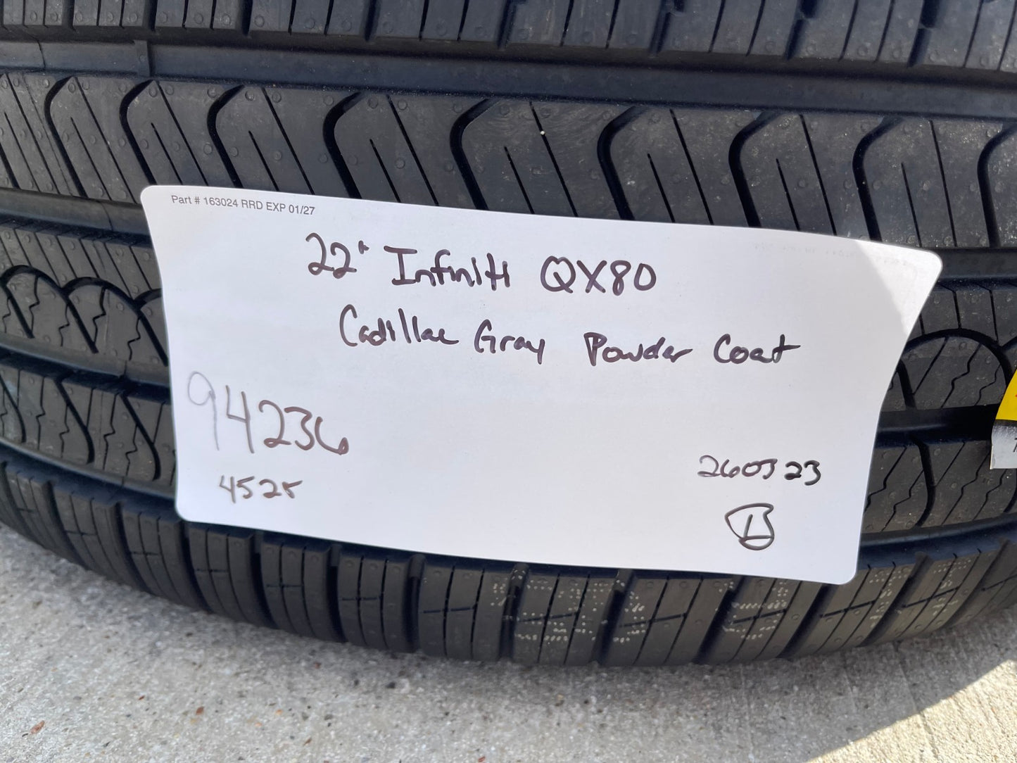 22" Infiniti QX80 QX56 Nissan Titan Armada OEM 94236 wheels rims PIRELLI NEW