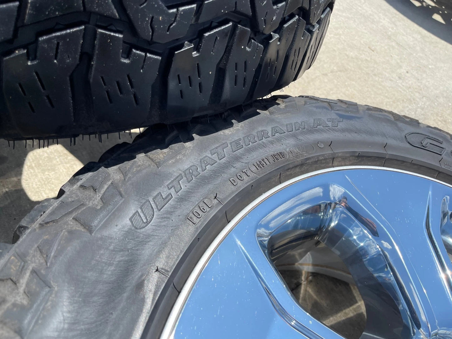 20" Dodge Ram 1500 OEM Laramie CHROME 2679 wheels rims tires GOODYEAR A/T