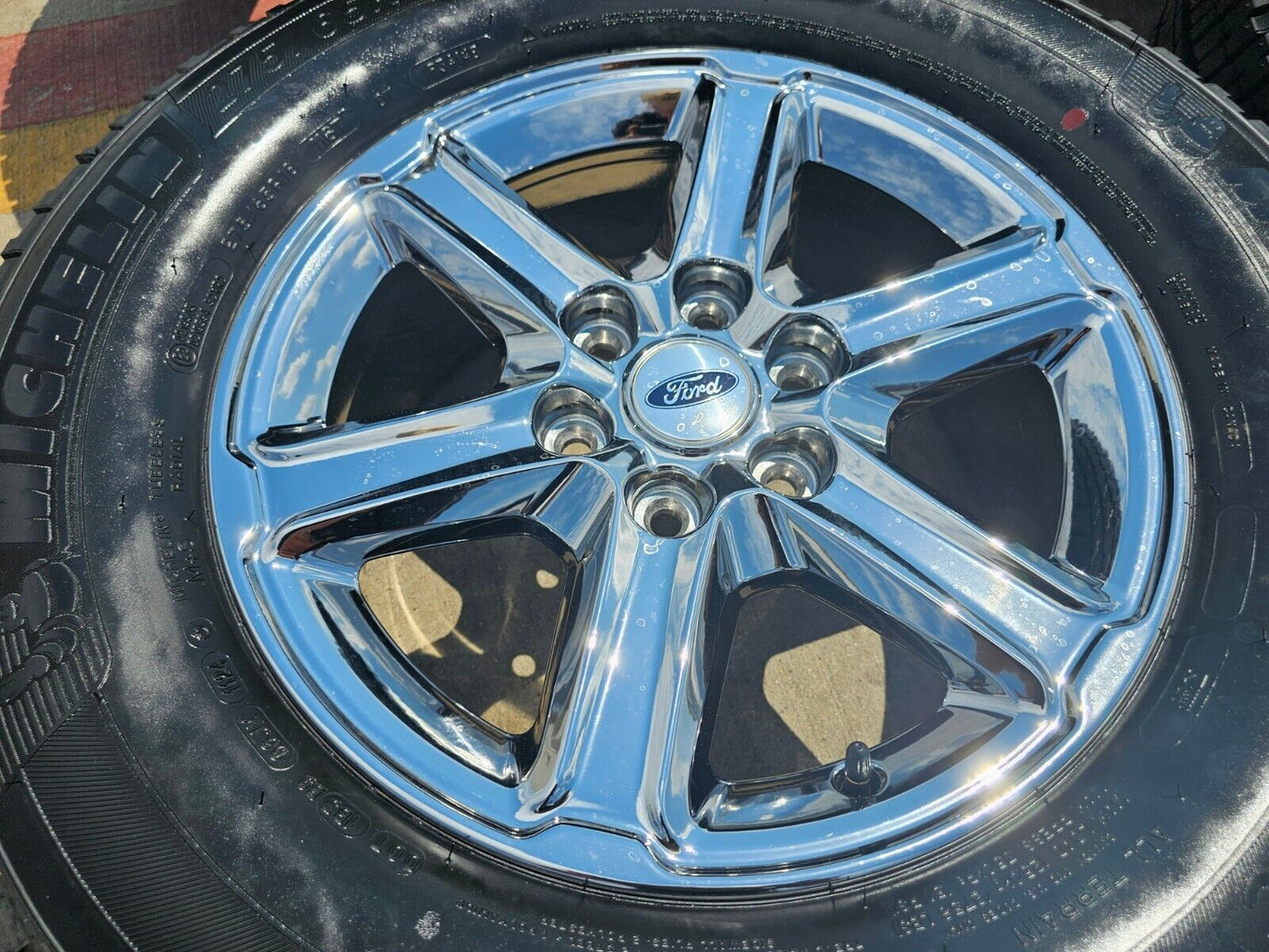 18" Ford F-150 Expedition OEM chrome rims wheels tires MICEHLIN 2024 2025 NEW