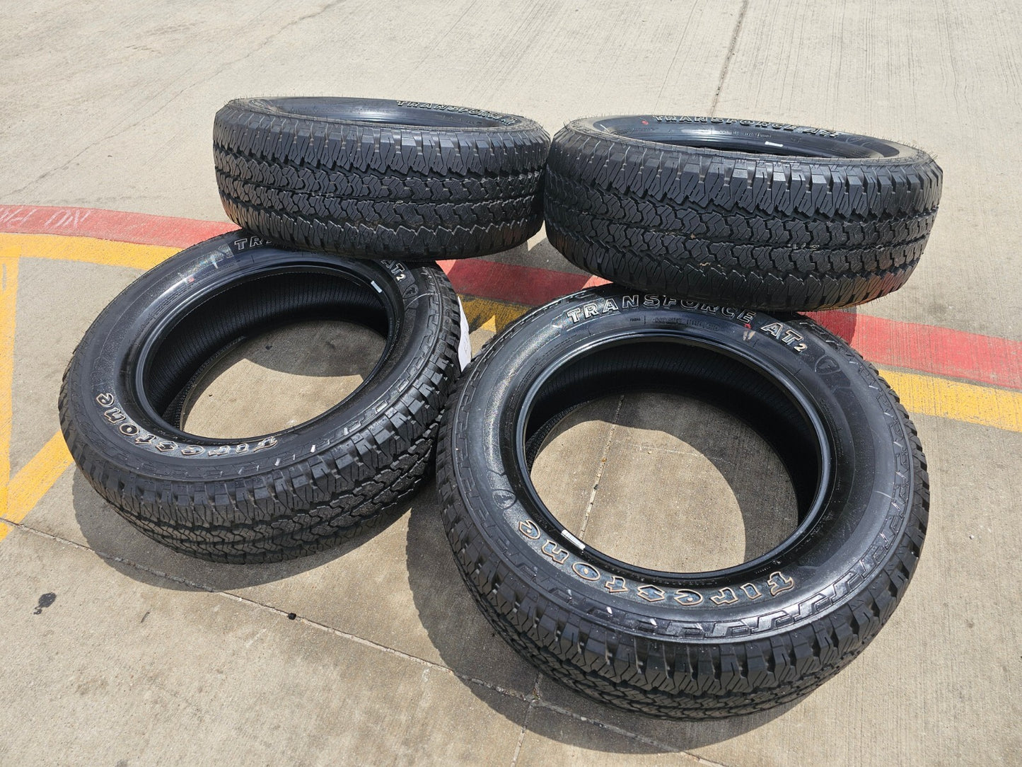 (4) 285/60/20 Firestone Transforce A/T2 tires LT 10 Ply load range E M+S NEW