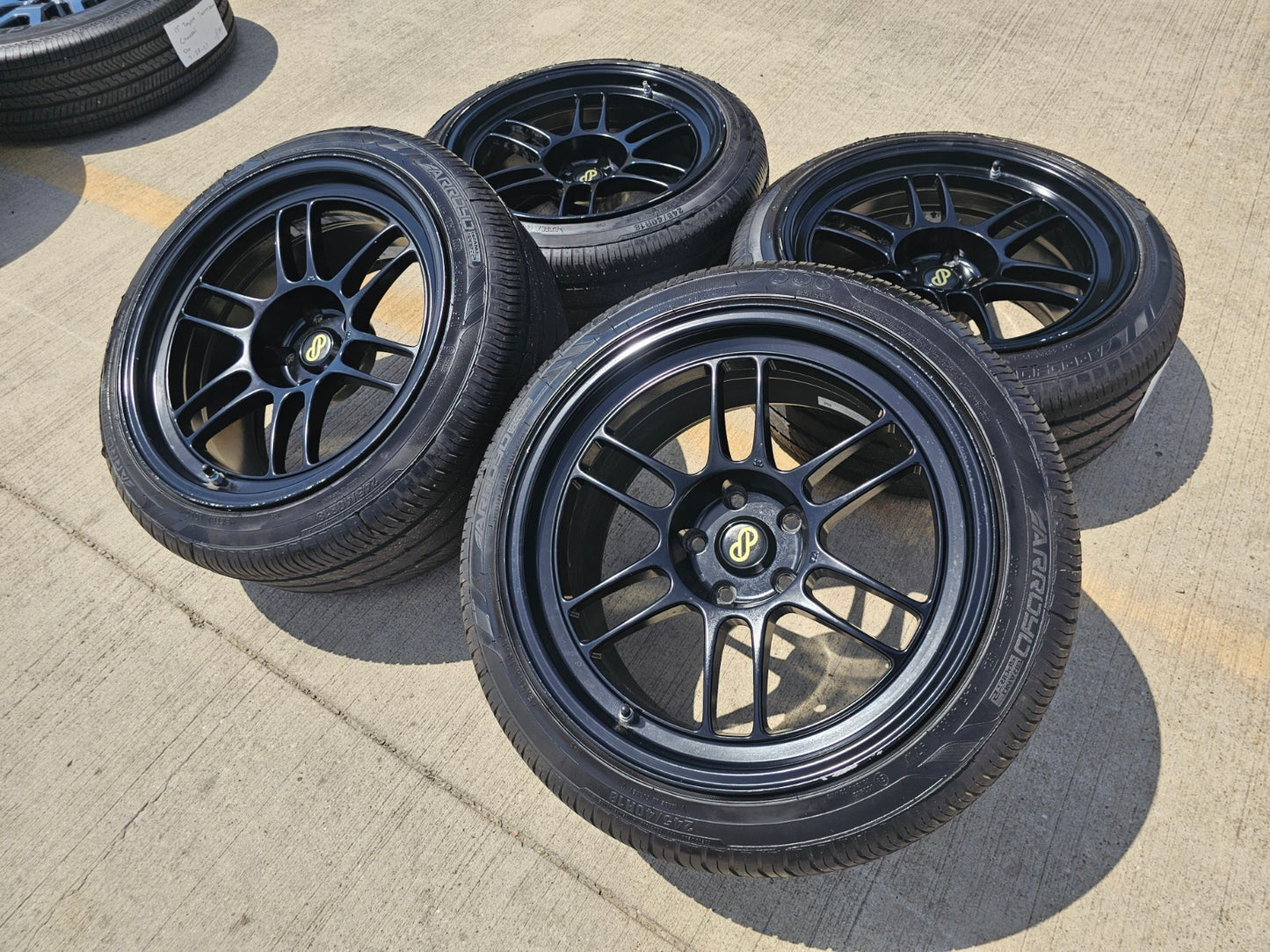 18x9.5 18" Enkei 3798956538BK RPF1 5x114.3 5x4.5 +15 Black Camry IS300 Mustang