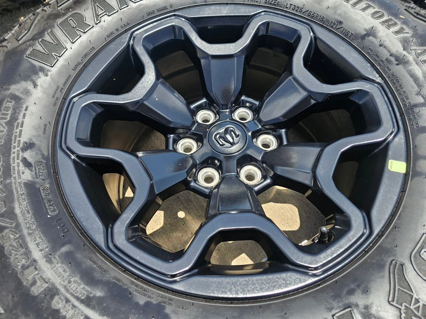 18" Dodge Ram 1500 TRX RHO Black OEM 66002 wheels rims TERRITORY M/T 35"