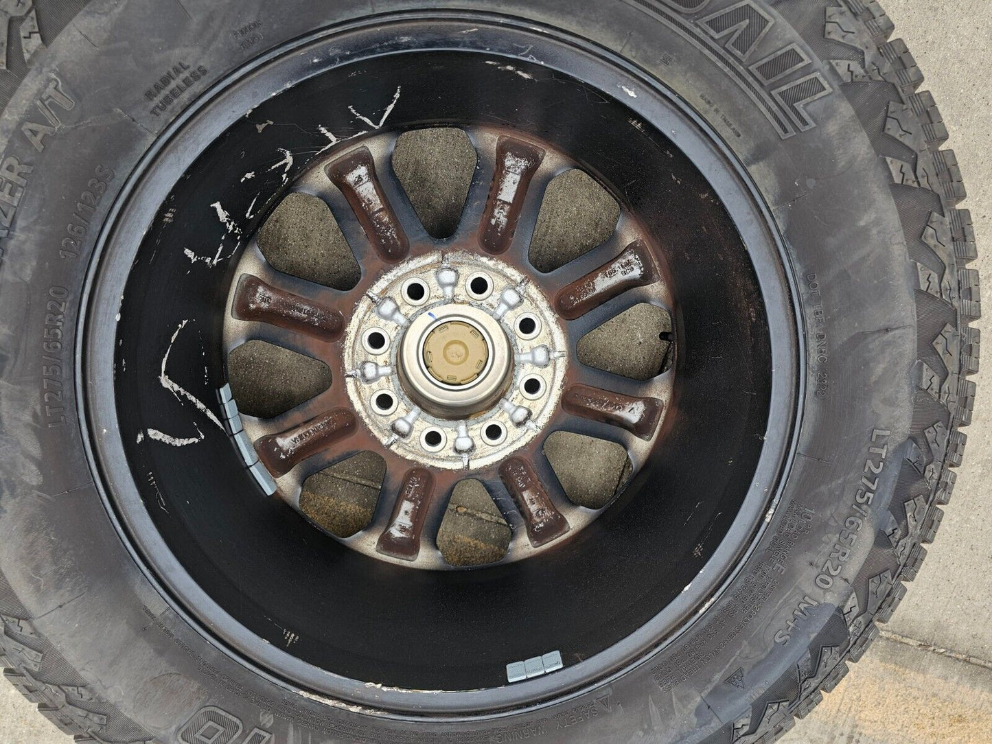 (1) 20" Dodge Ram 2500 3500 LARAMIE OEM 2700 black wheel rim tire spare