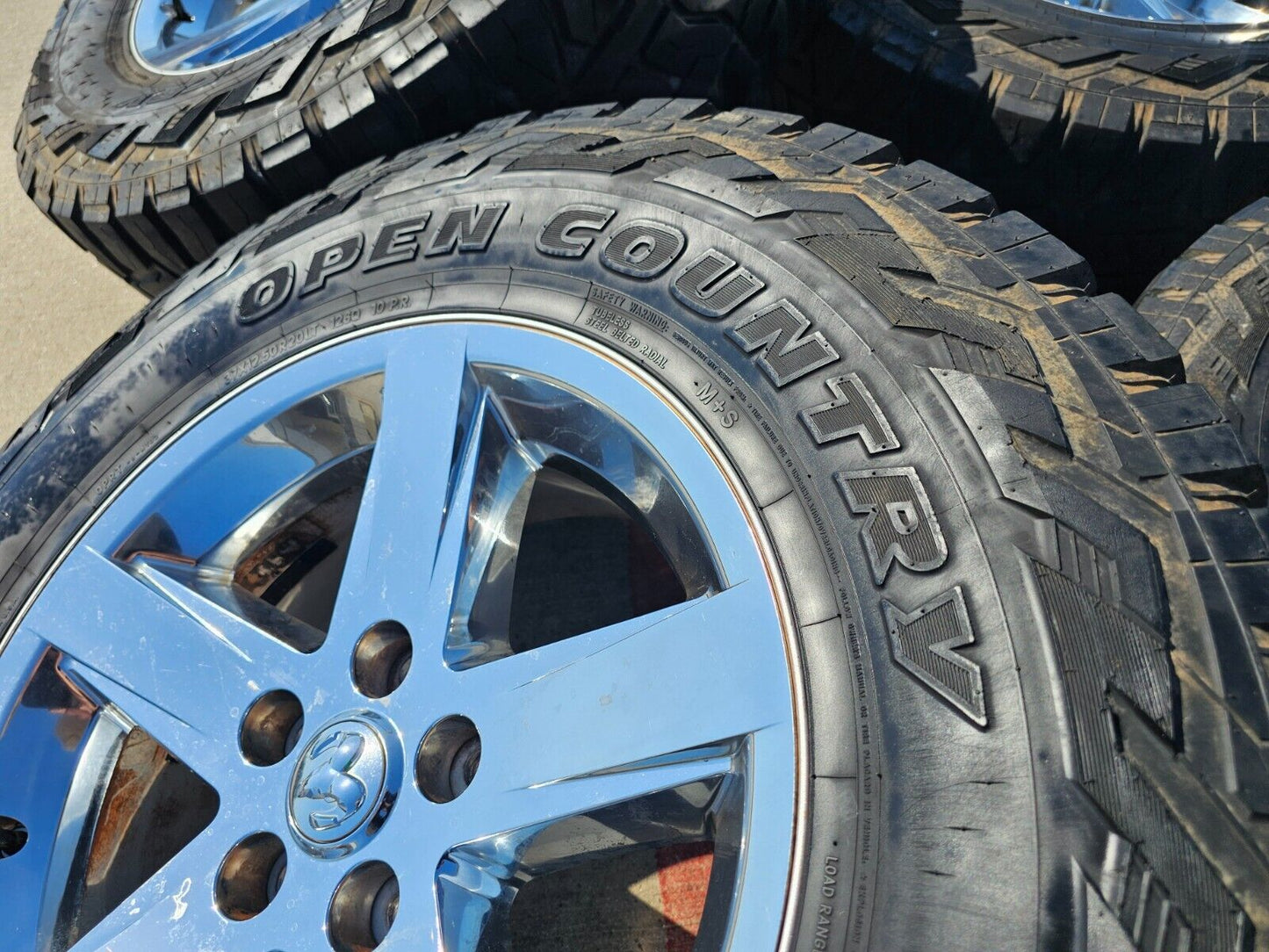 20" Dodge Ram 1500 OEM wheels rims 2364 chrome tires TOYO 37"