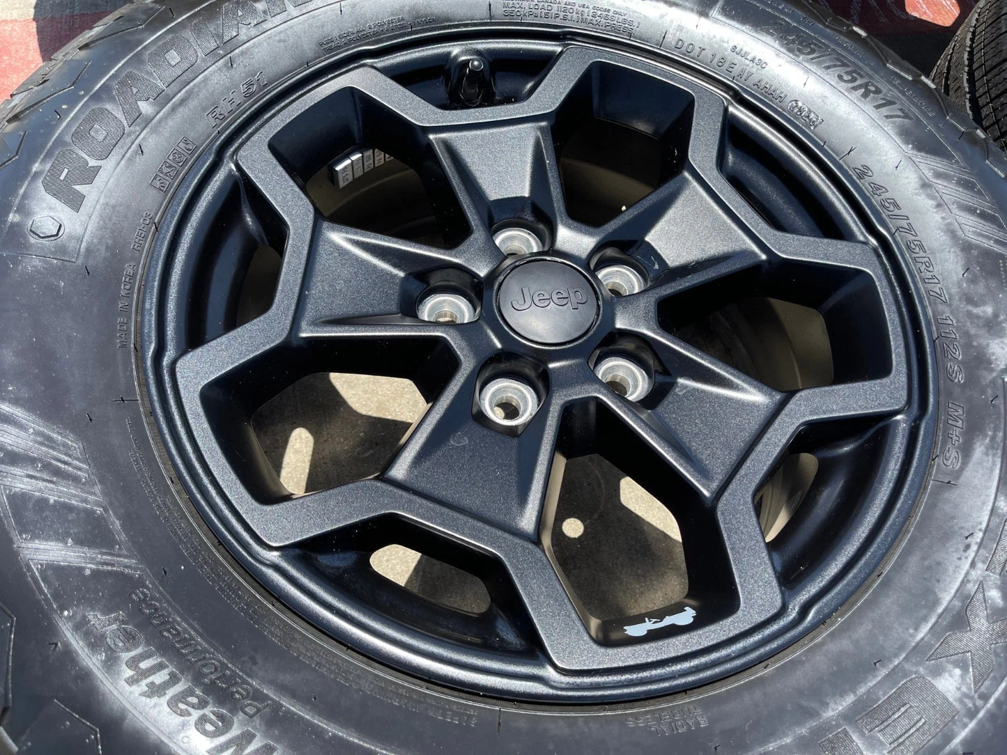 17" Jeep Wrangler SPORT OEM wheels rims tires 9237 black 2023 2024 2025 NEW