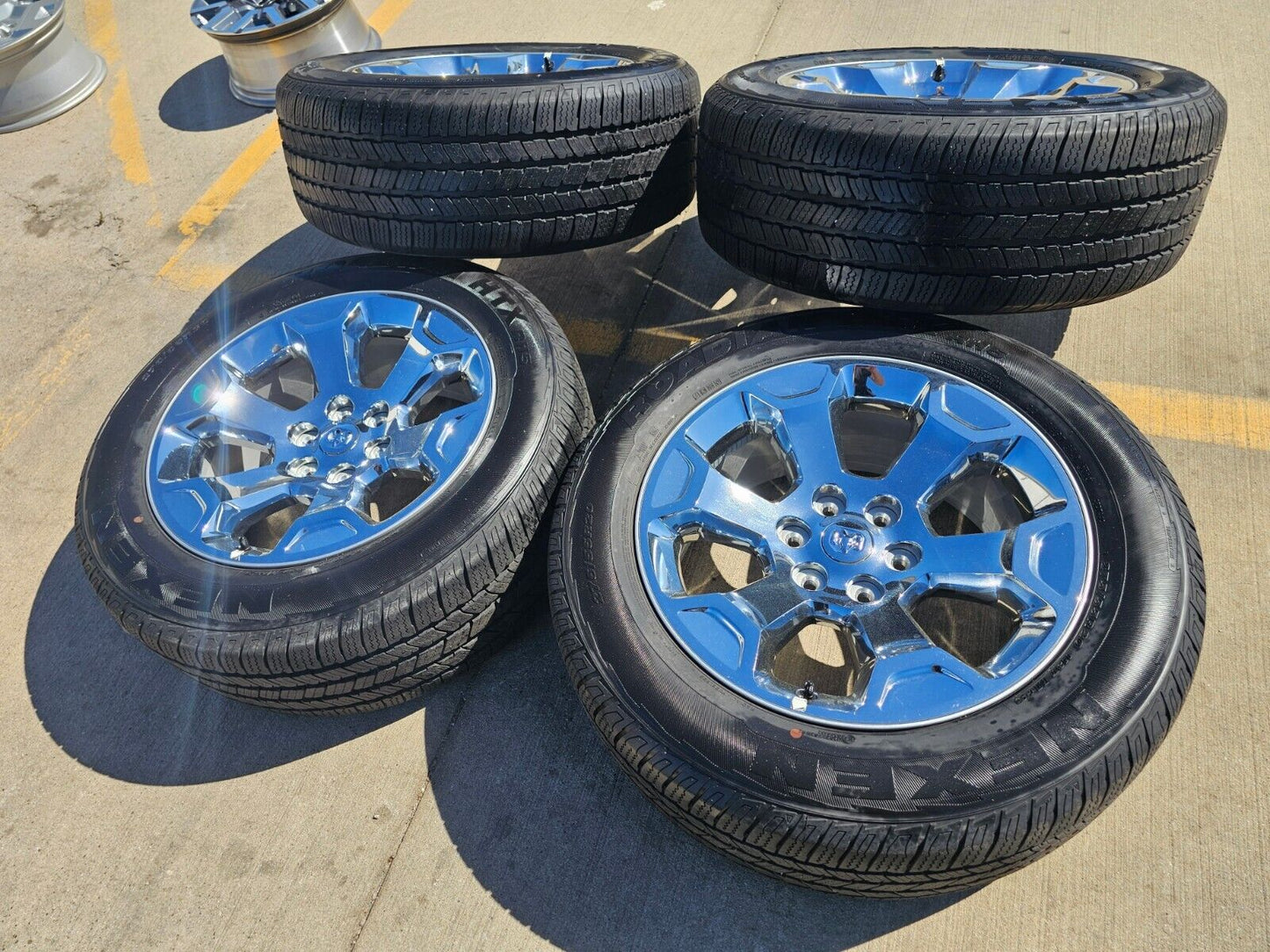 20" Dodge Ram 1500 OEM Laramie CHROME 2680 wheels rims tires 2023 2024 2025 NEW