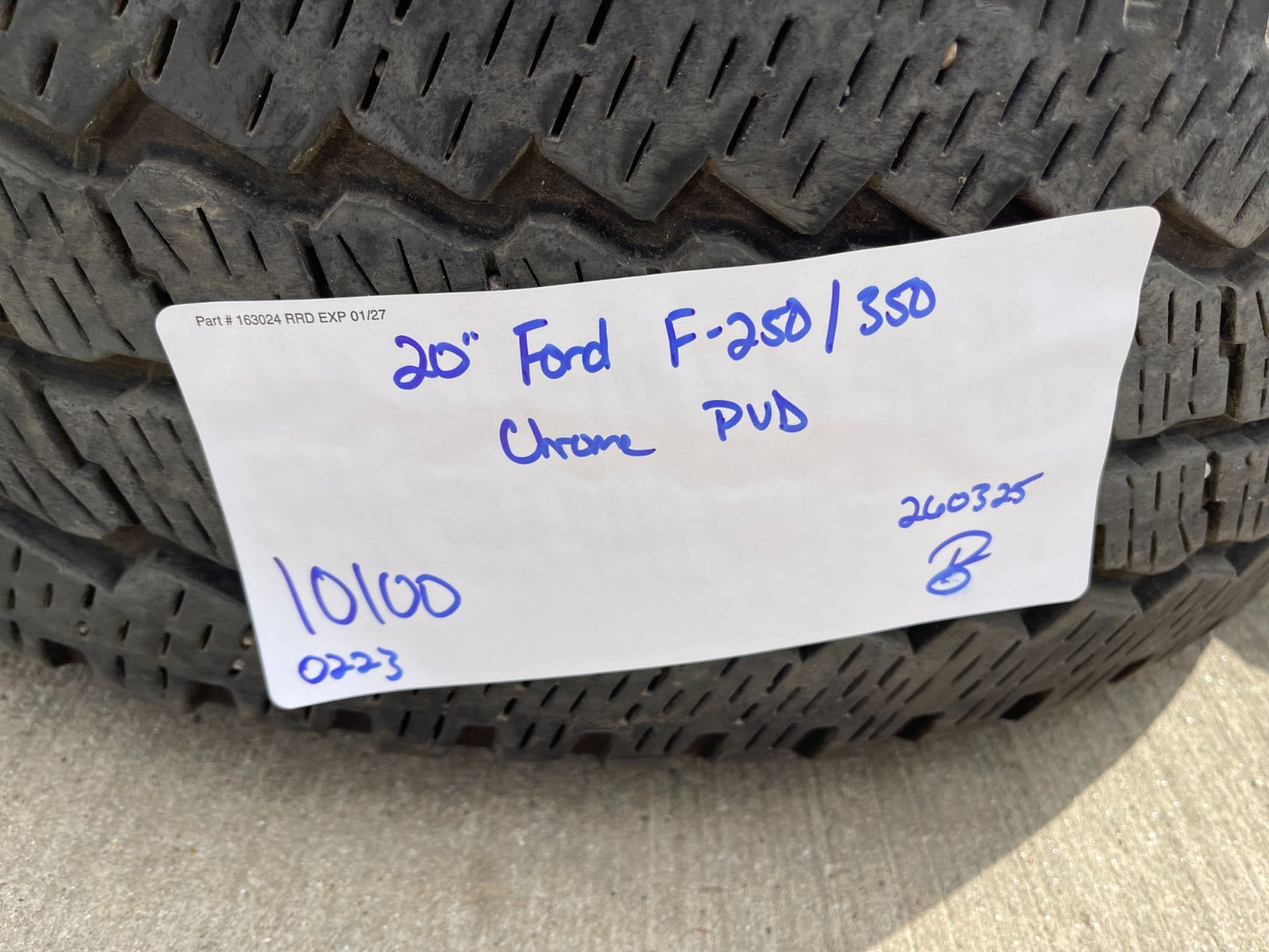20" Ford F-250 King Ranch Lariat OEM 10100 rims wheels CHROME BRIDGESTONE
