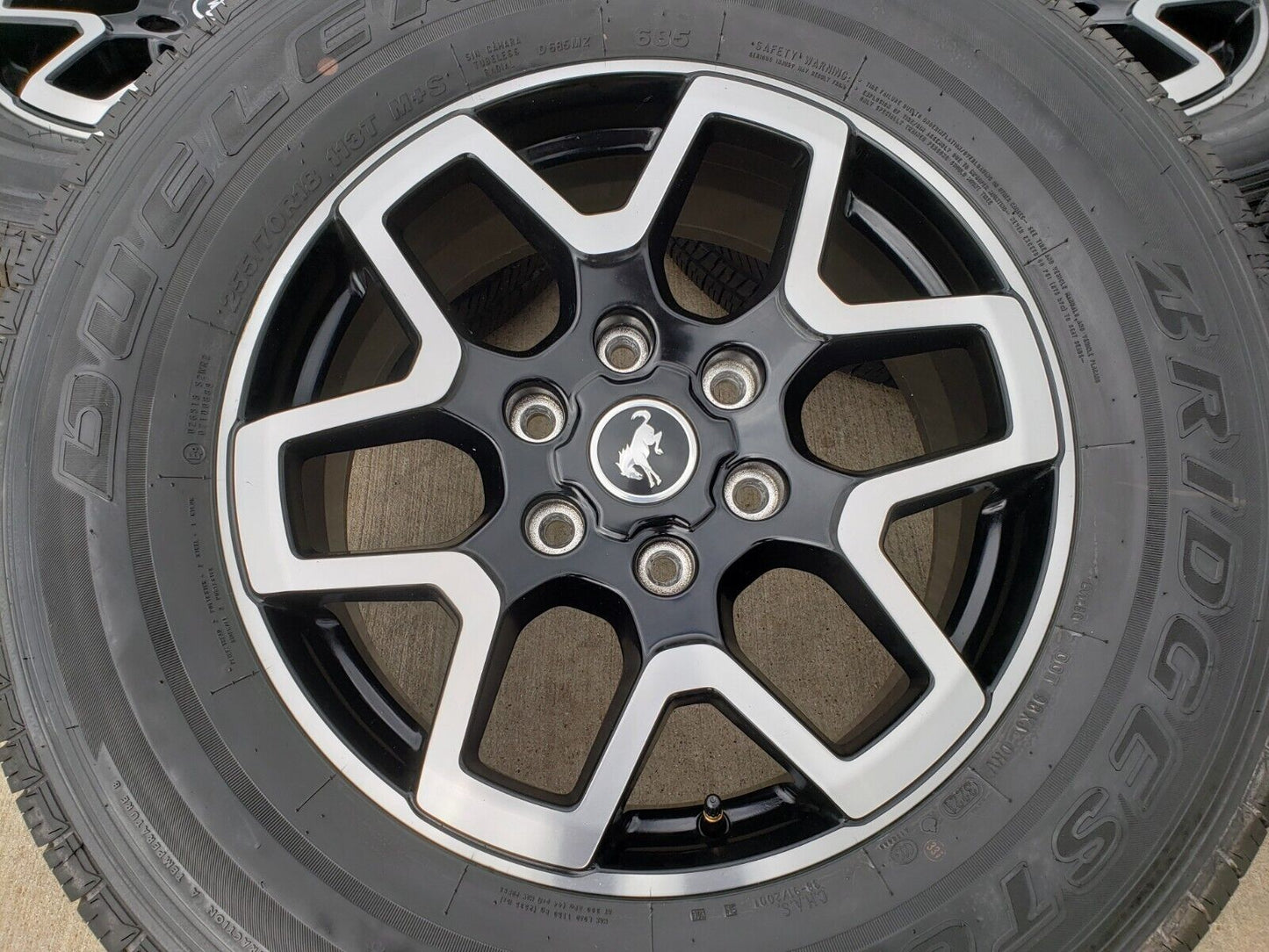 18" Ford Bronco wheels rims tires black 95213 Ranger tires 2022 2023 2024 NEW