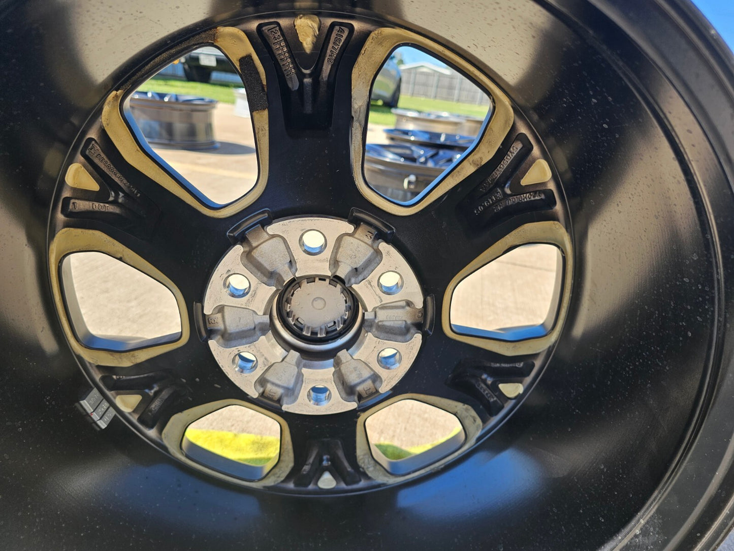 (1) 20" Dodge Ram 1500 OEM Laramie Black 2680 wheel Spare 2022 2023 2024 2025