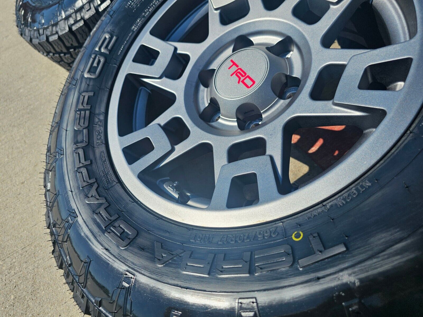 17" Toyota Tacoma 4Runner OEM wheels rims black 75167 TRD FJ Nitto tires NEW