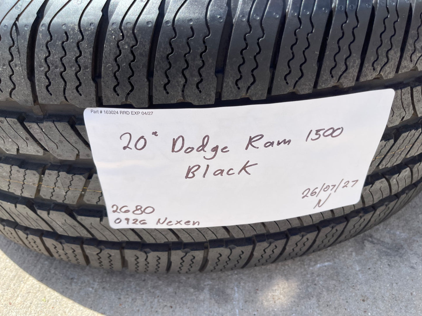 20" Dodge Ram 1500 OEM Laramie Black 2462 2680 wheels rims 2024 2025 2026 NEW