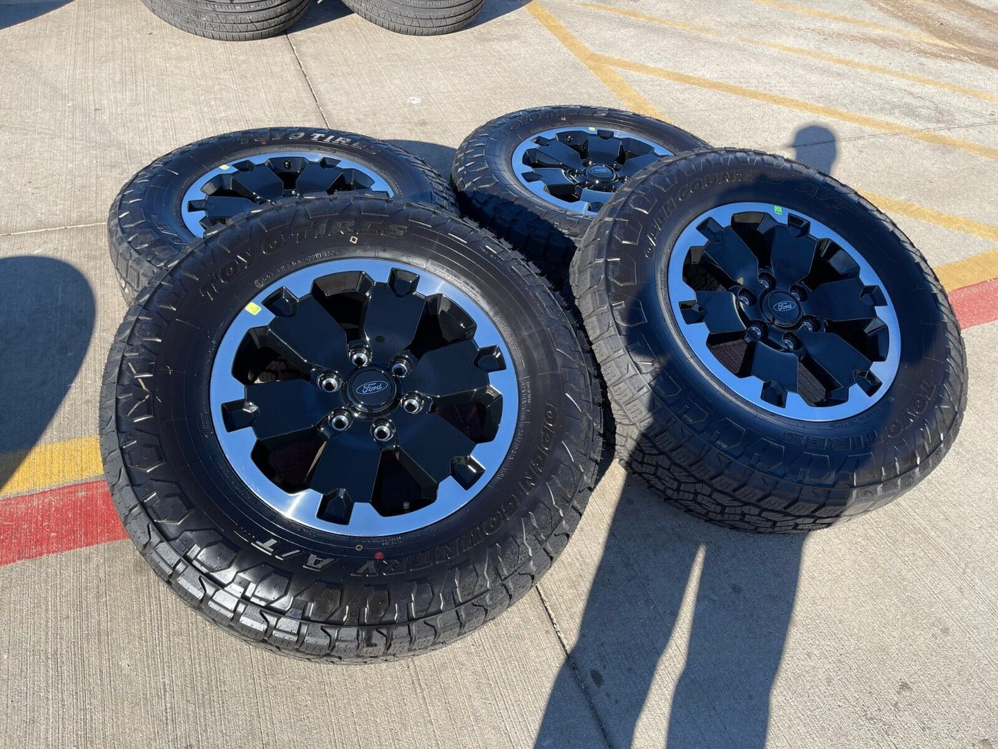 18" Ford Bronco BADLANDS OEM black wheels rims 10282 Ranger 2024 2025 TOYO NEW