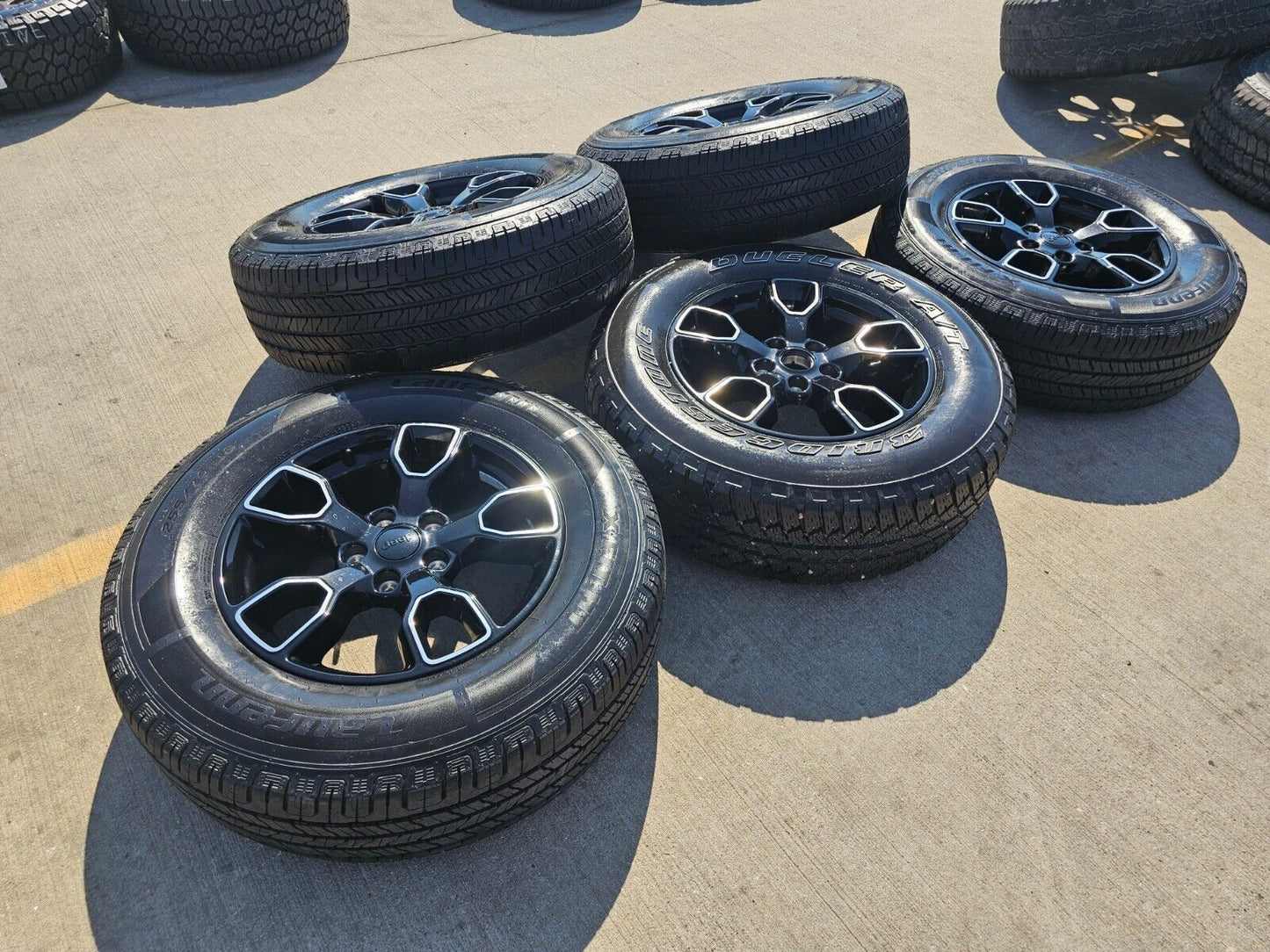 18" Jeep Wrangler SMOKY MOUNTAIN Black OEM 9198 wheels rims tires