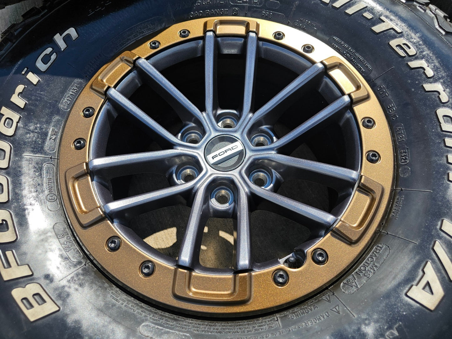 17" Ford F-150 Raptor OEM rims wheels BEADLOCK 96450 Expedition 37" BFG BRONZE