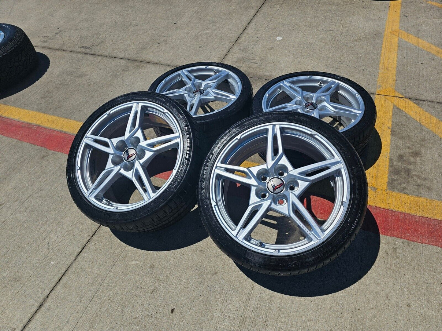 19" + 20" Chevy Corvette C8 OEM wheels rims 14007 14008 tires 2022 2023 2024 NEW