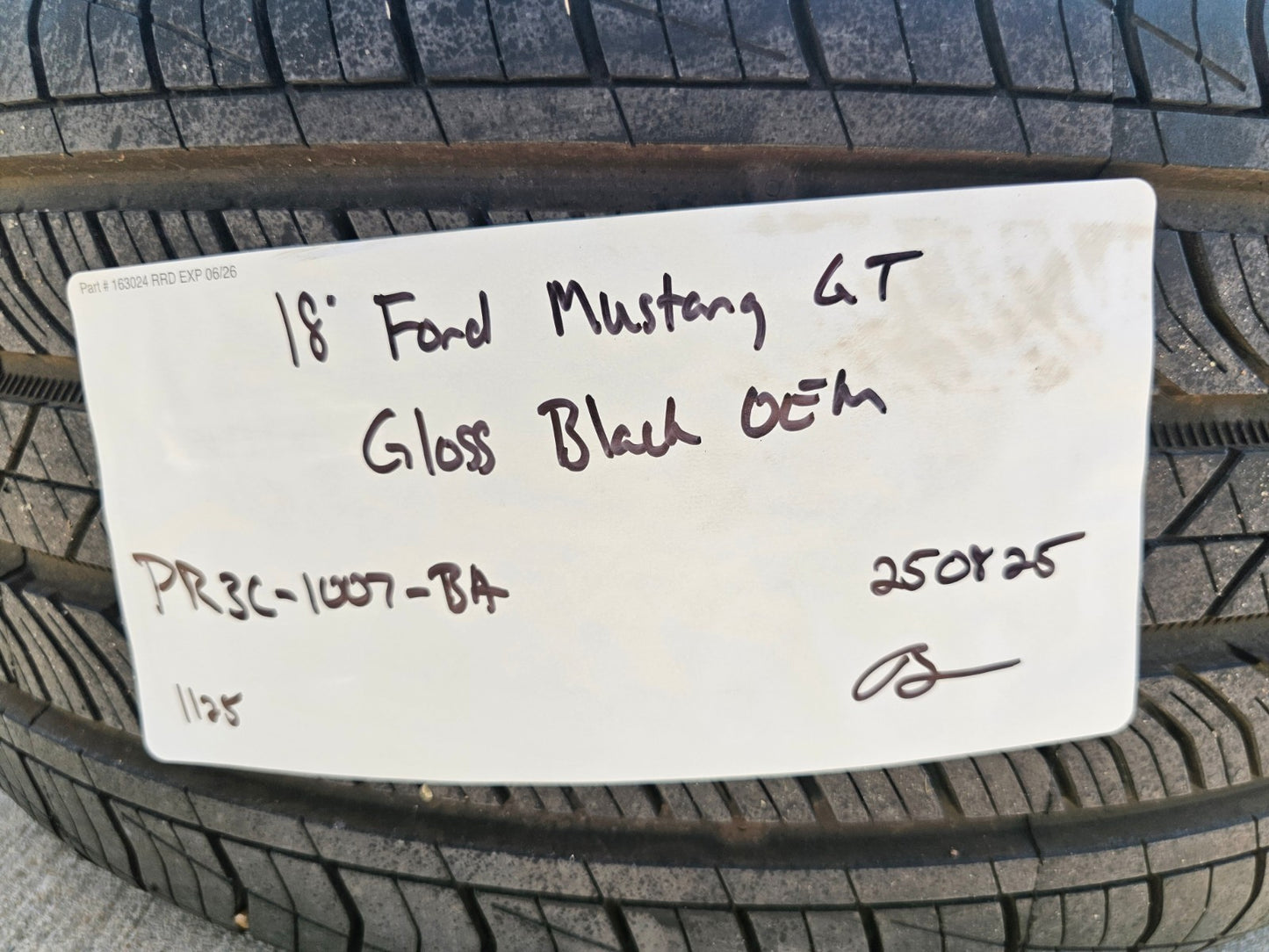 18" Ford Mustang GT OEM BLACK wheels rims PR3C-1007-BA tires 2024 2025 2026 NEW