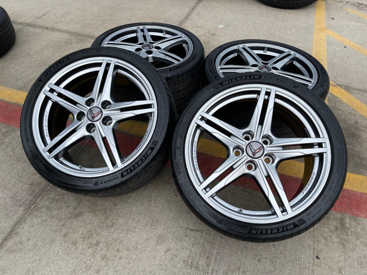19" + 20" Chevy Corvette Z06 C8 OEM FORGED wheels rims 2024 2025 2026 NEW