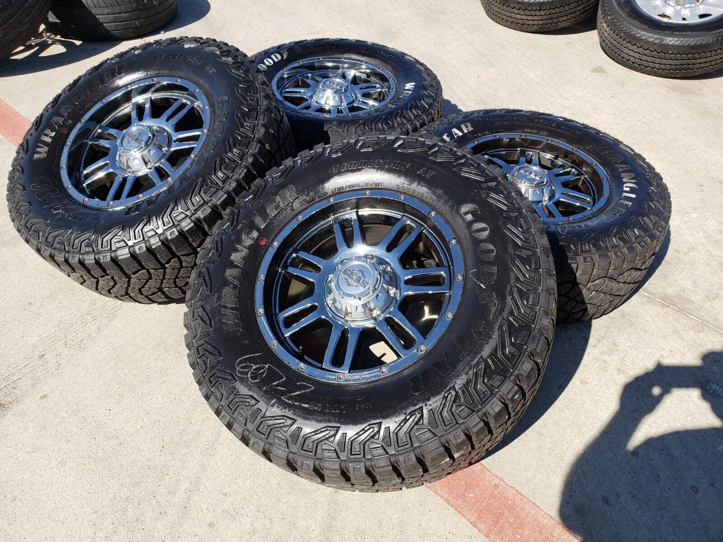 18x9 GEAR 737 wheels rims tires Ford F-150 Chevy RAM 1500 Tacoma 6x139 6x135