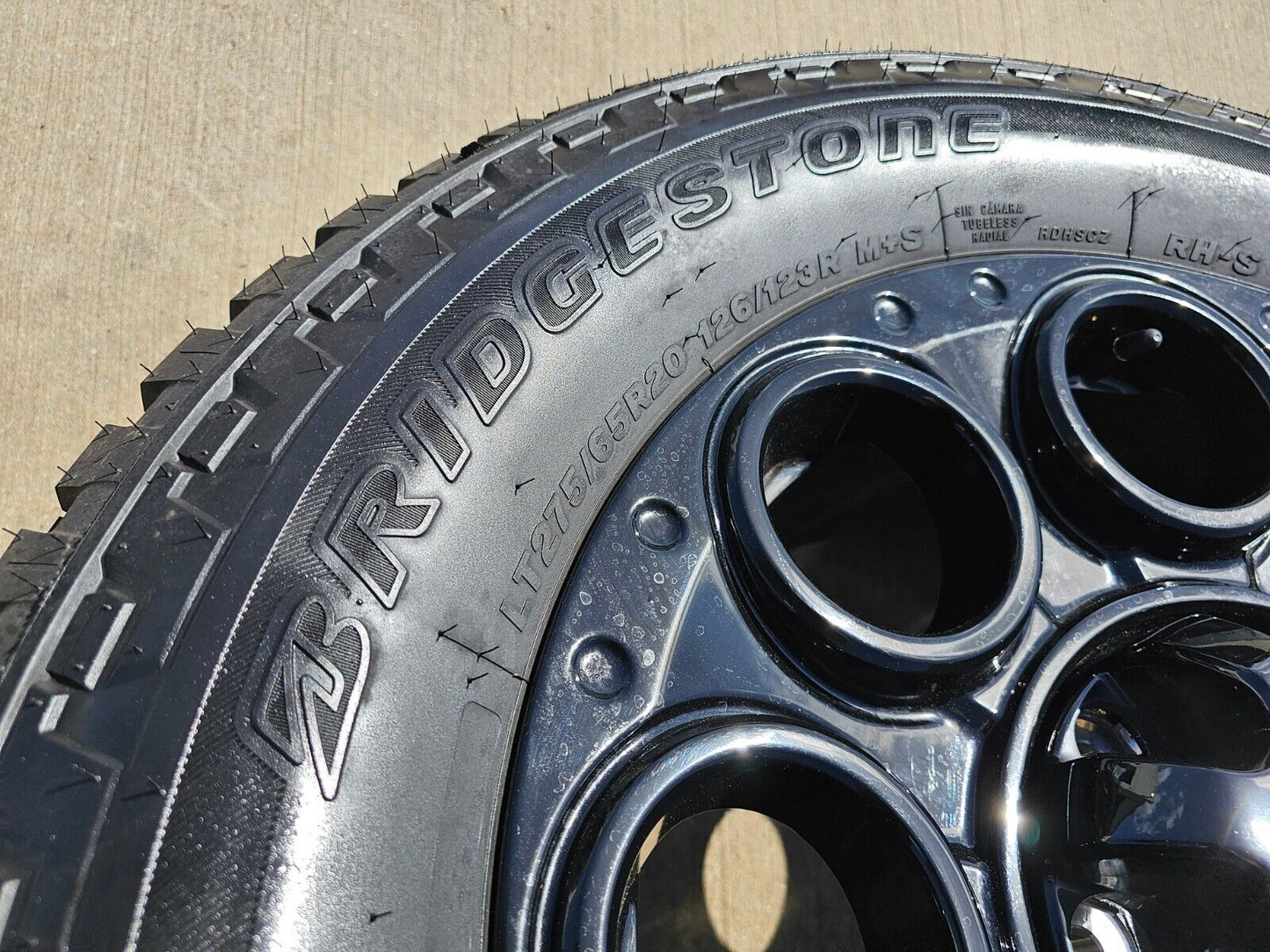 20" Ford F-250 F-350 OEM black TREMOR wheels rims 10299 tires BRIDGESTONE NEW