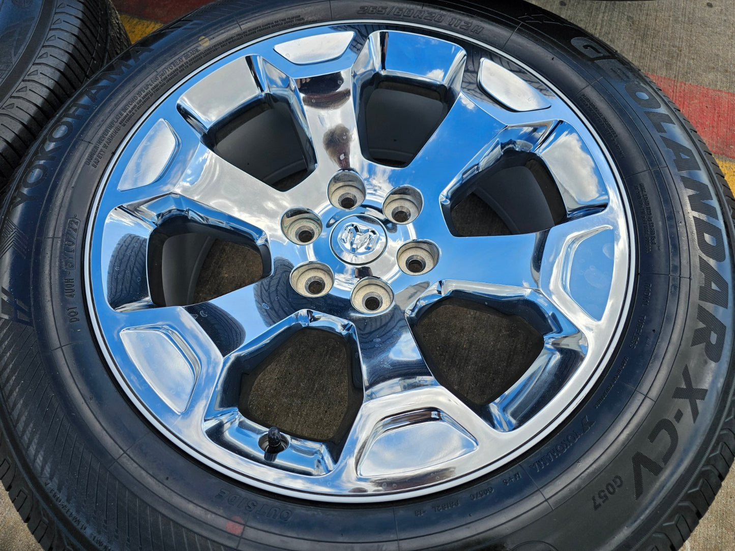20" Dodge Ram 1500 OEM Laramie CHROME 2680 wheels rims YOKOHAMA NEW