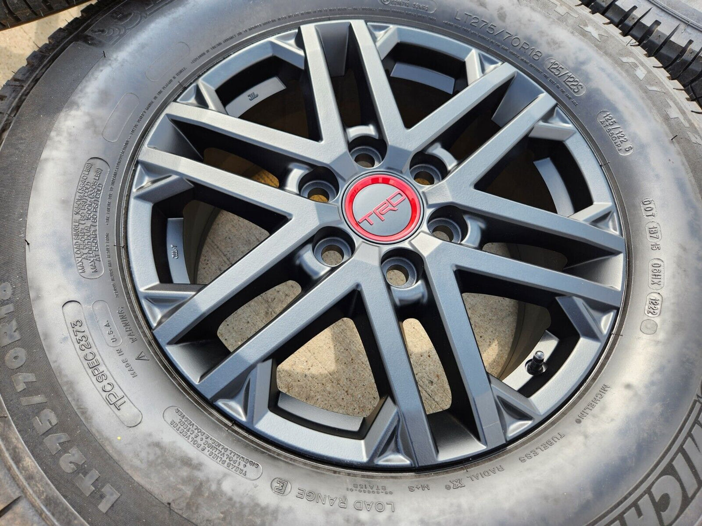 18" Toyota Tundra TRD OEM wheels rims 75281 black Sequoia LX600 tires MICHELIN