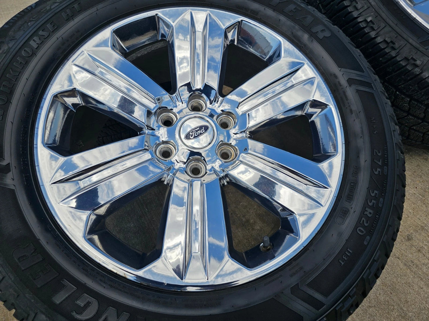 20" Ford F-150 Expedition OEM Lariat chrome rims wheels 10171 tires GOODYEAR