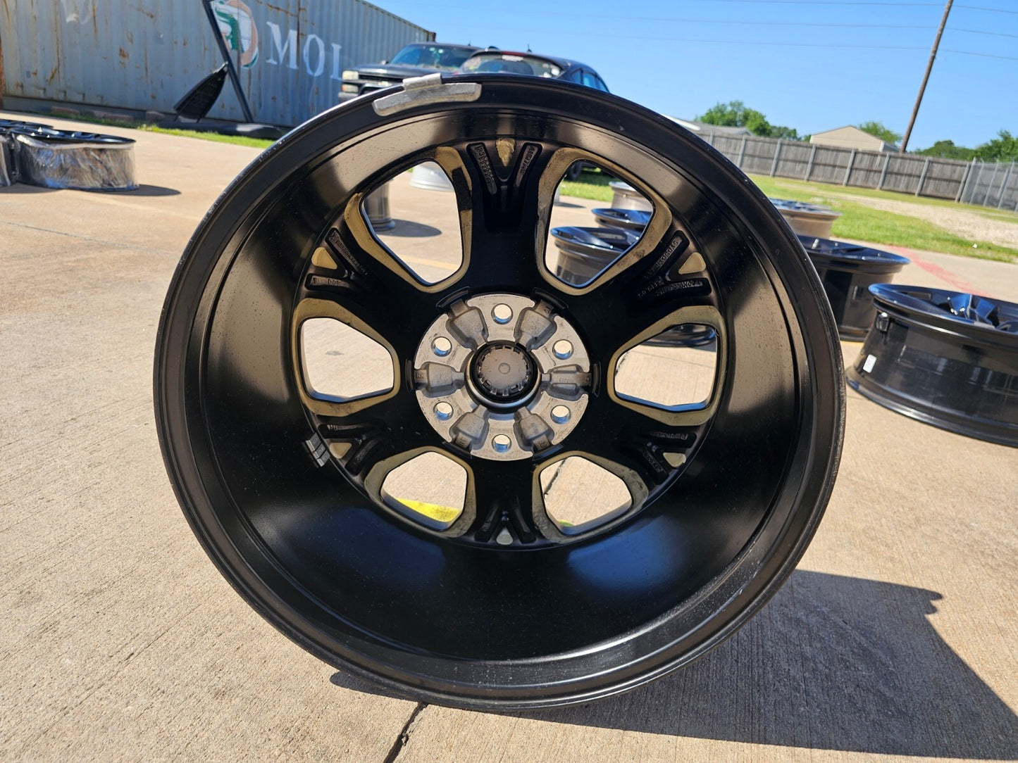 (1) 20" Dodge Ram 1500 OEM Laramie Black 2680 wheel Spare 2022 2023 2024 2025