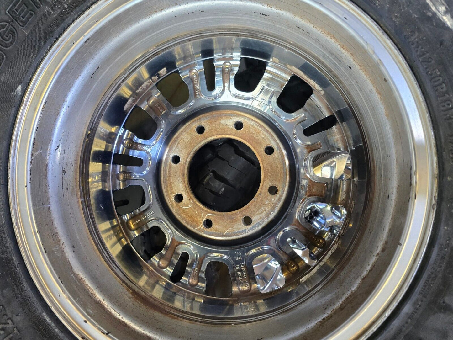 18" Ford F-250 F-350 OEM rims wheels 10290 chrome TREMOR tires 35"