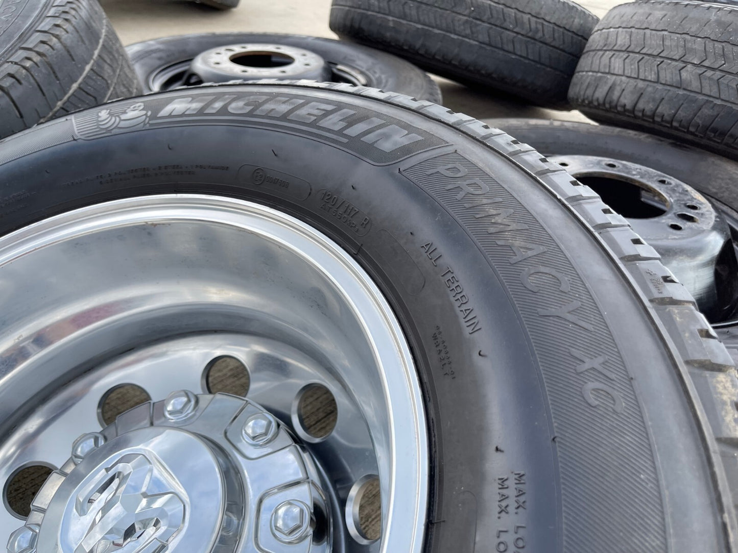 17" Dodge Ram 3500 Dually Laramie 8x200 wheels rims 2701 2702 OEM MICHELIN