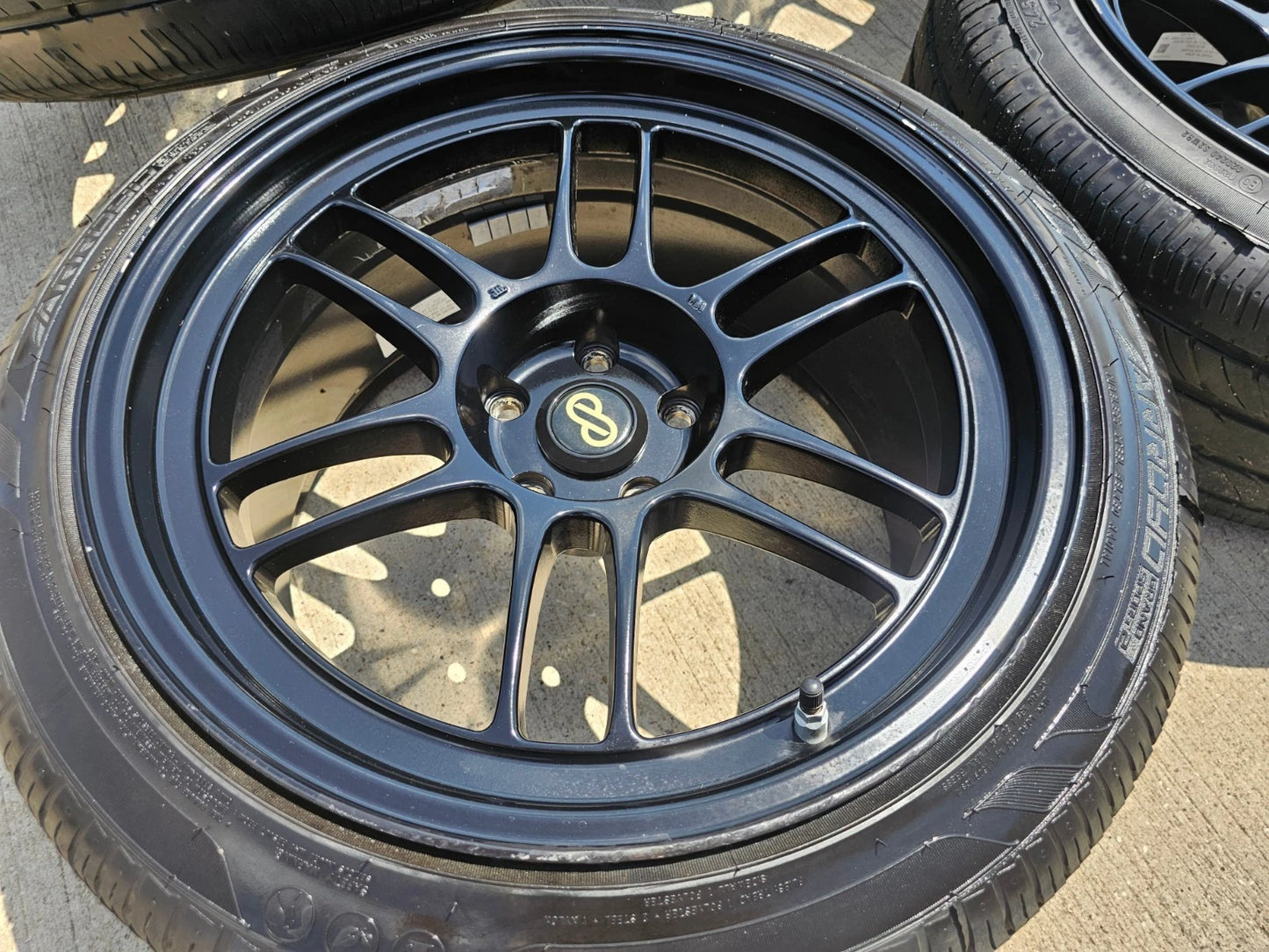 18x9.5 18" Enkei 3798956538BK RPF1 5x114.3 5x4.5 +15 Black Camry IS300 Mustang