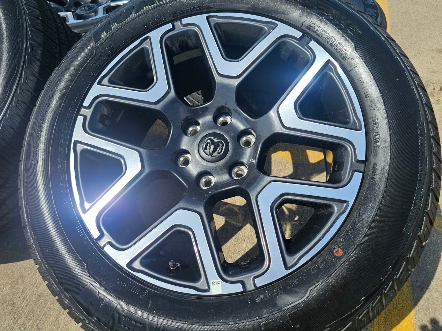 20" Dodge Ram 1500 OEM Laramie wheels rims tires 68583860AA 2024 2025 NEW