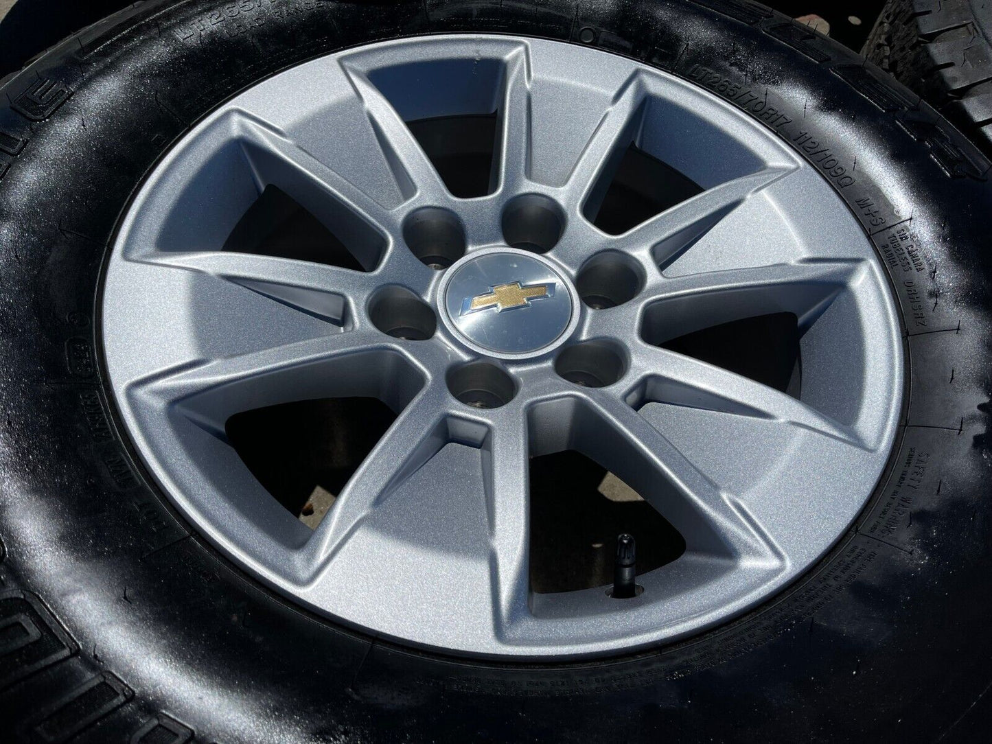 17" Chevy Silverado OEM wheels rims tires 5908 GMC Sierra Yukon 2024 2025 NEW AT